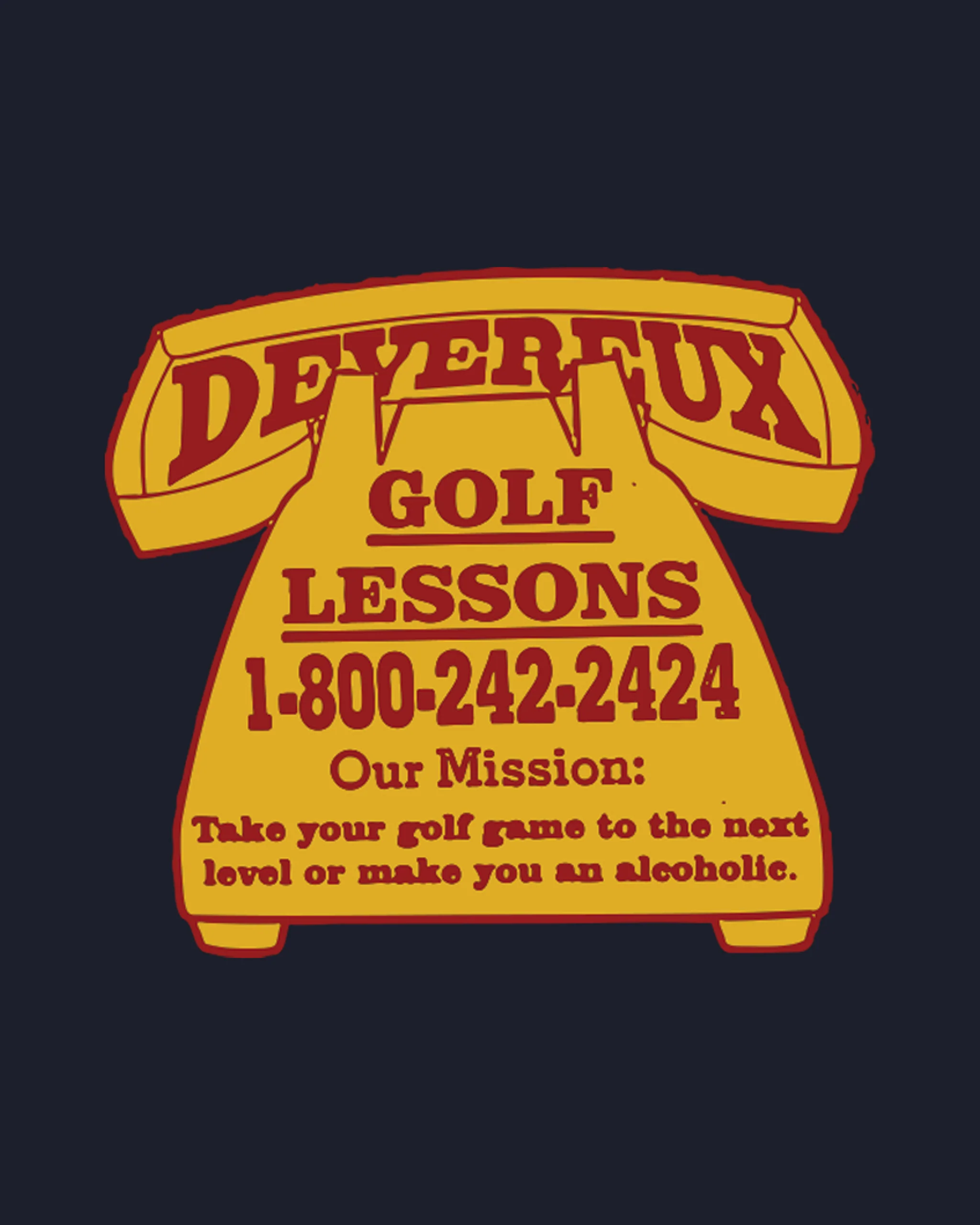 Devereux Golf Lessons Tee - Navy - Image 3