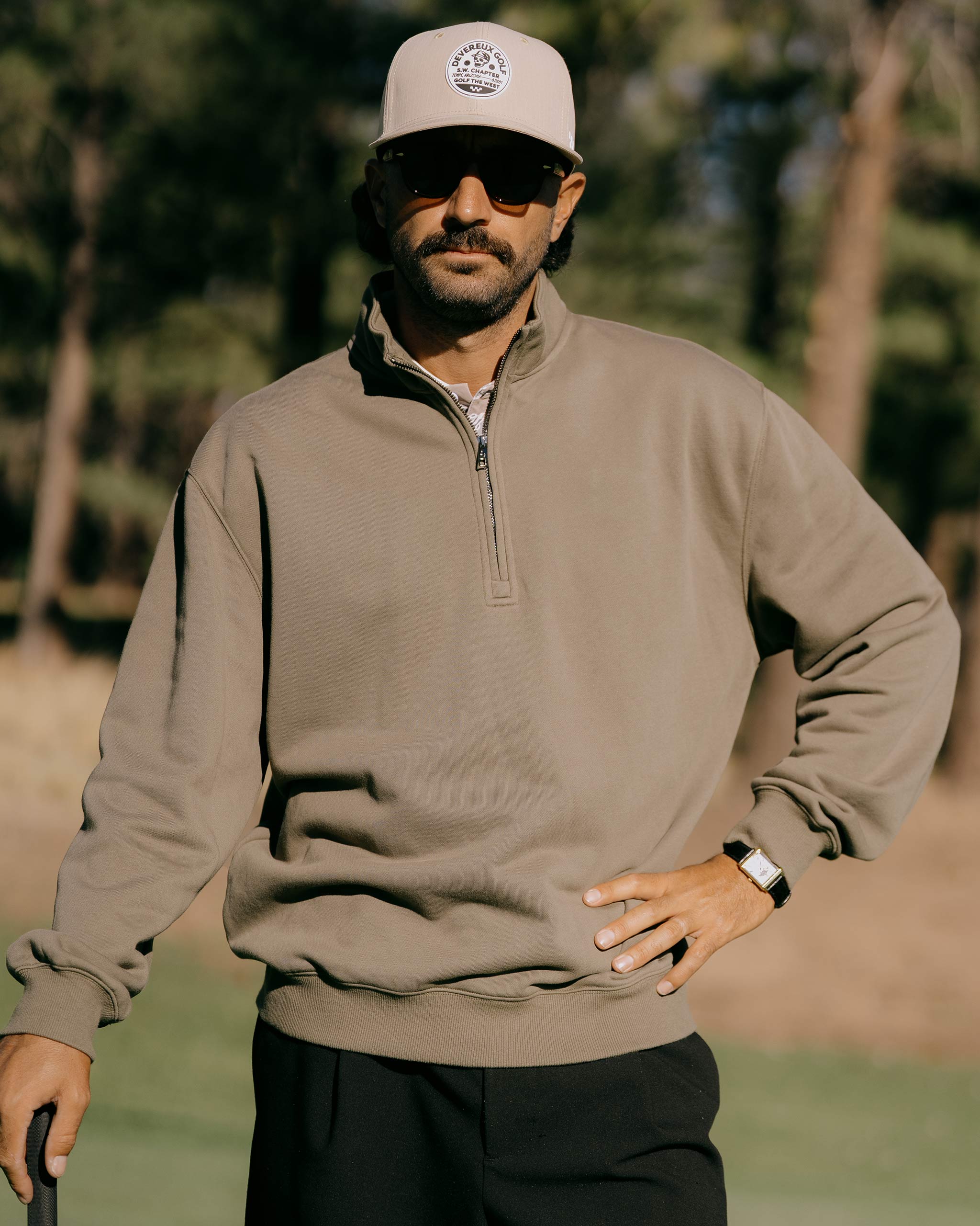 Essential Quarter Zip - Olive - Image 7