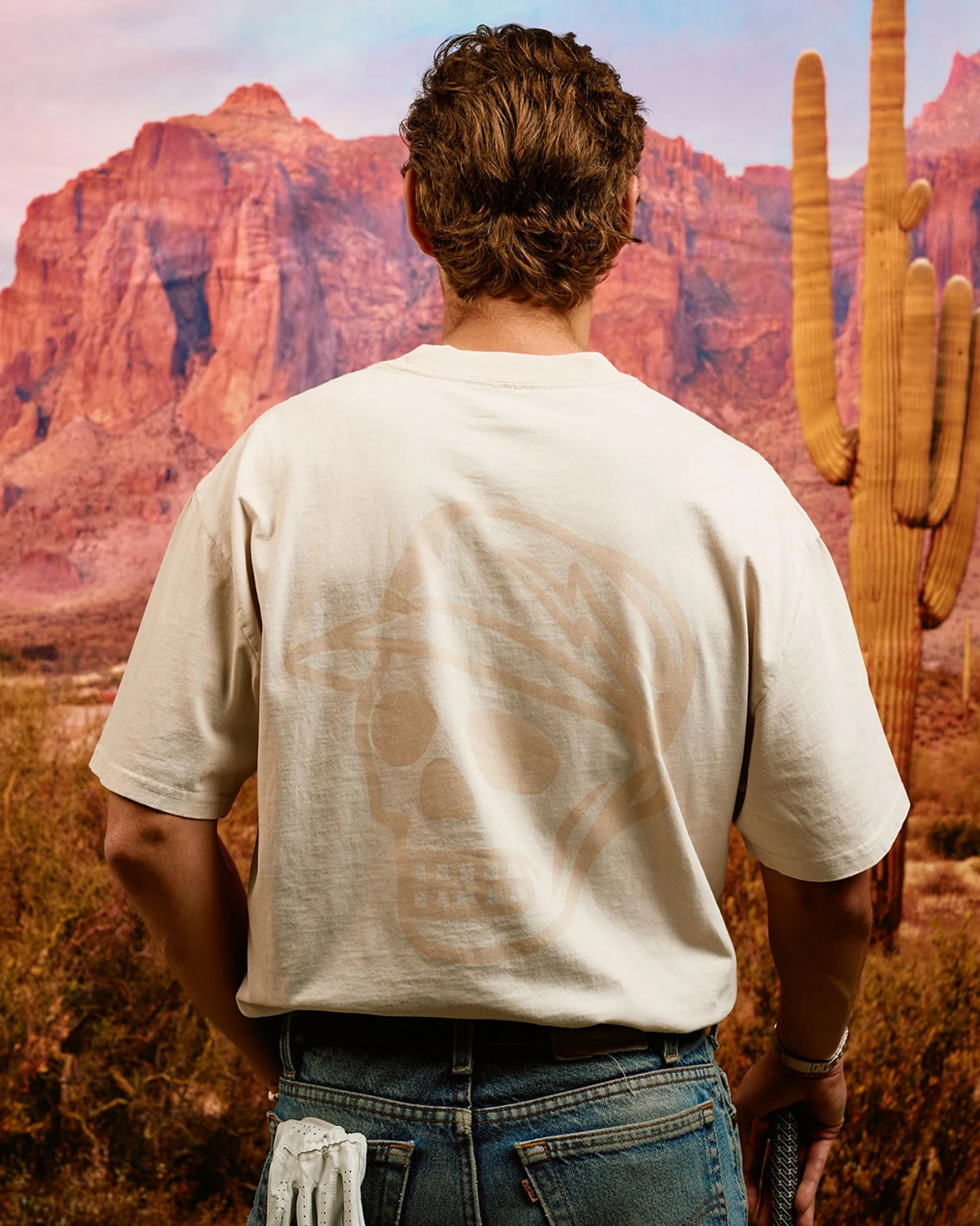 Faded Skull Caddie Tee - Faded Bone - Image 5