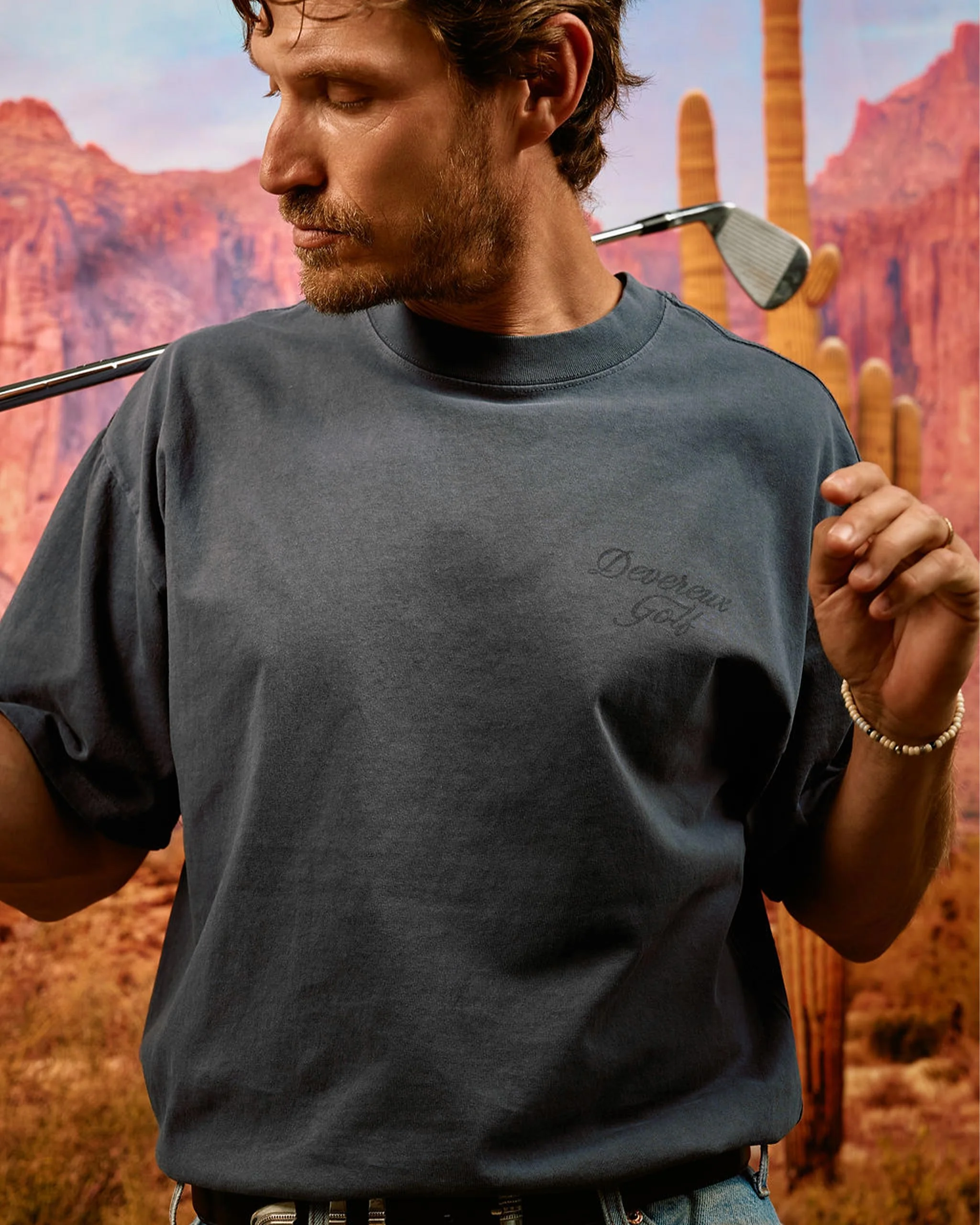 Faded Skull Caddie Tee -  Faded Indigo - Image 2