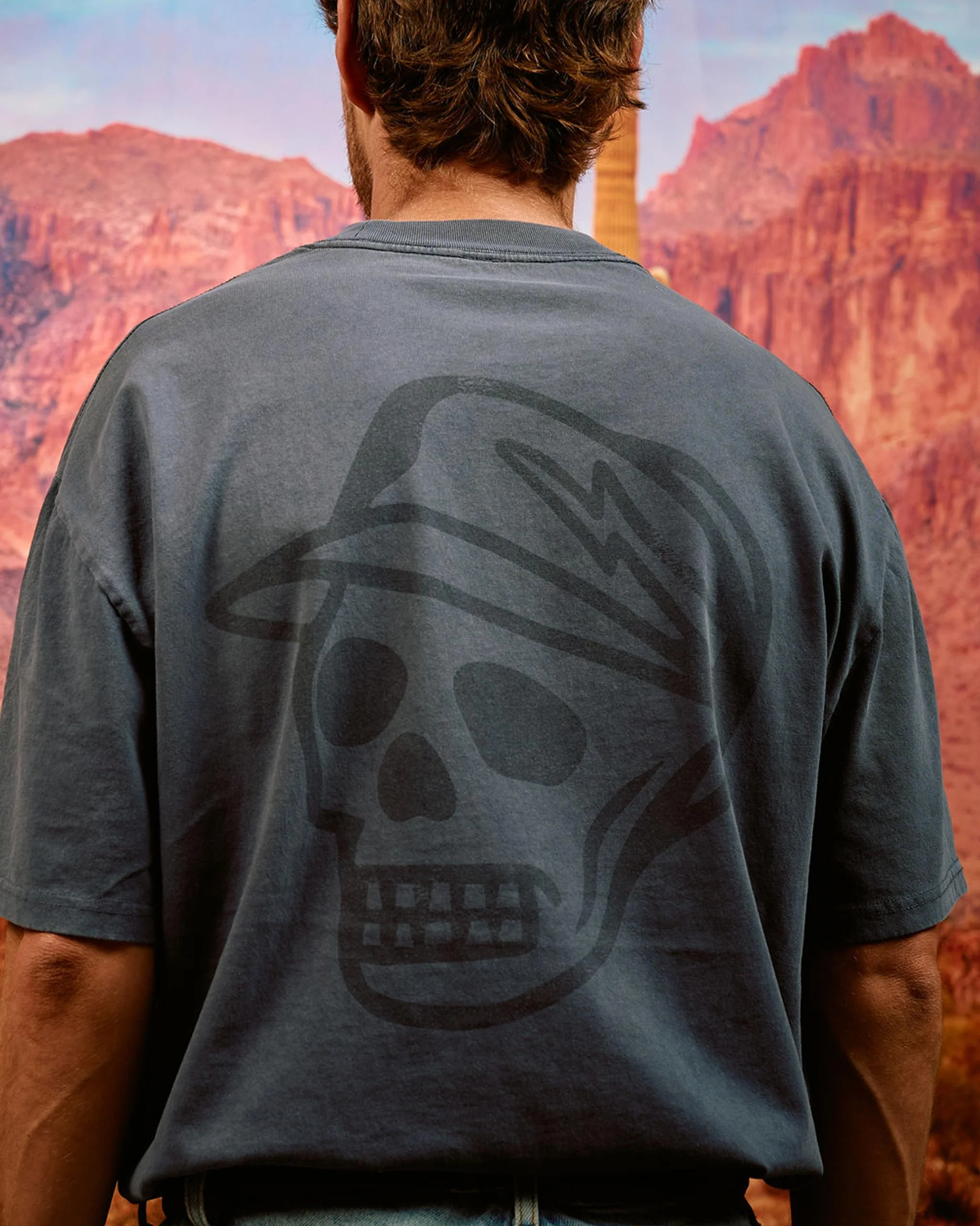 Faded Skull Caddie Tee -  Faded Indigo - Image 6