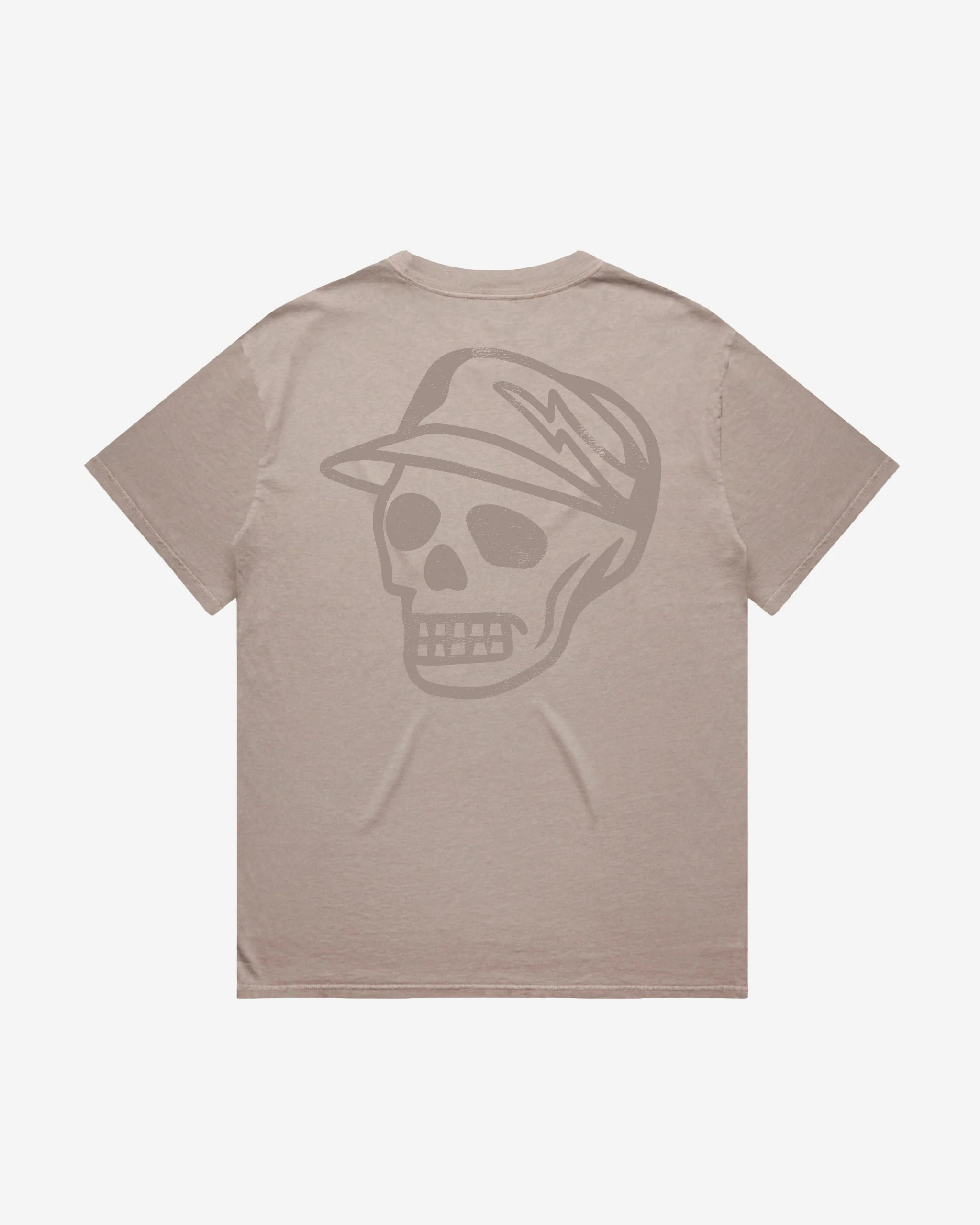 Faded Skull Caddie Tee - Faded Mushroom