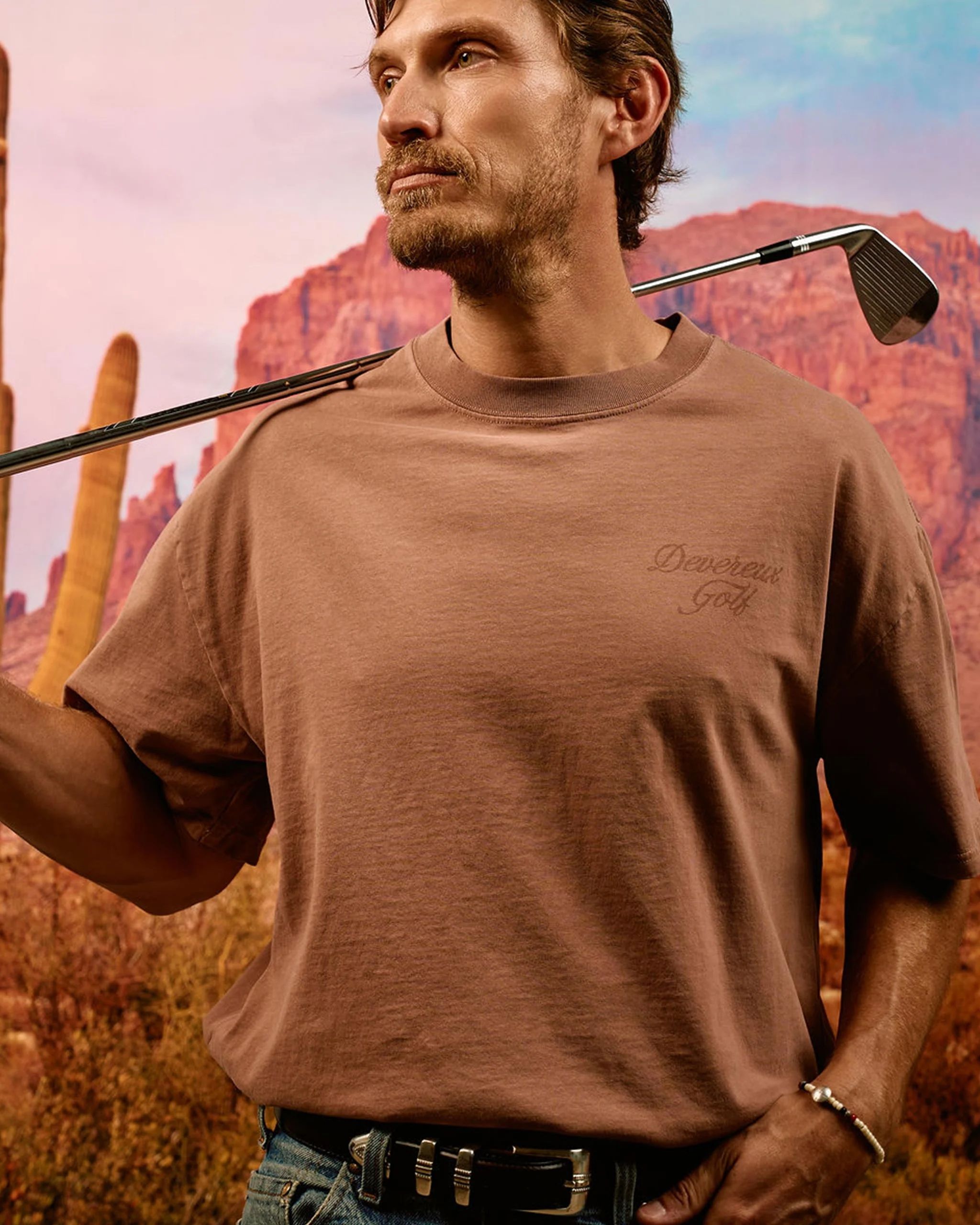 Faded Skull Caddie Tee - Faded Salmon - Image 2