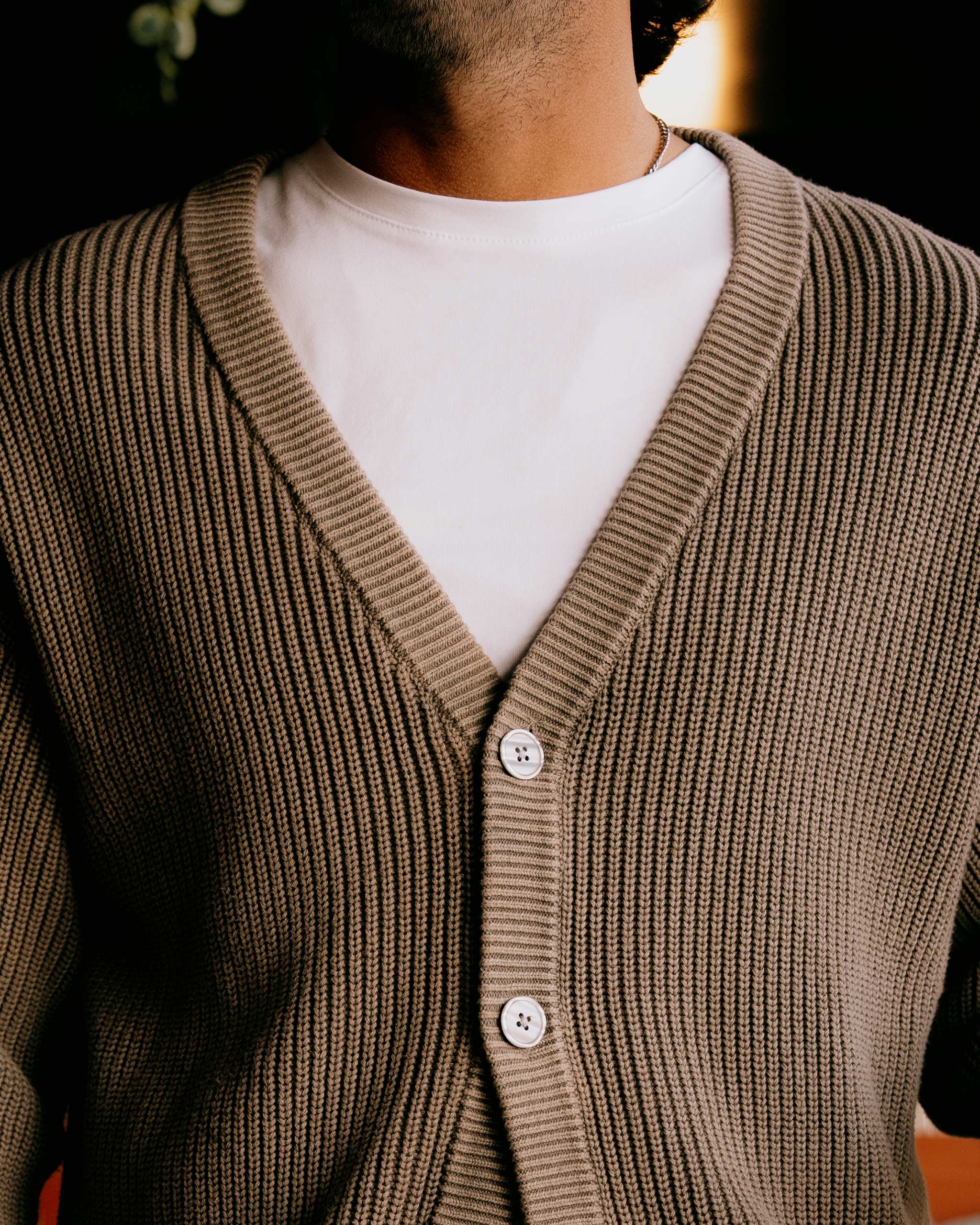 Fisherman Cardigan - Mushroom - Image 5