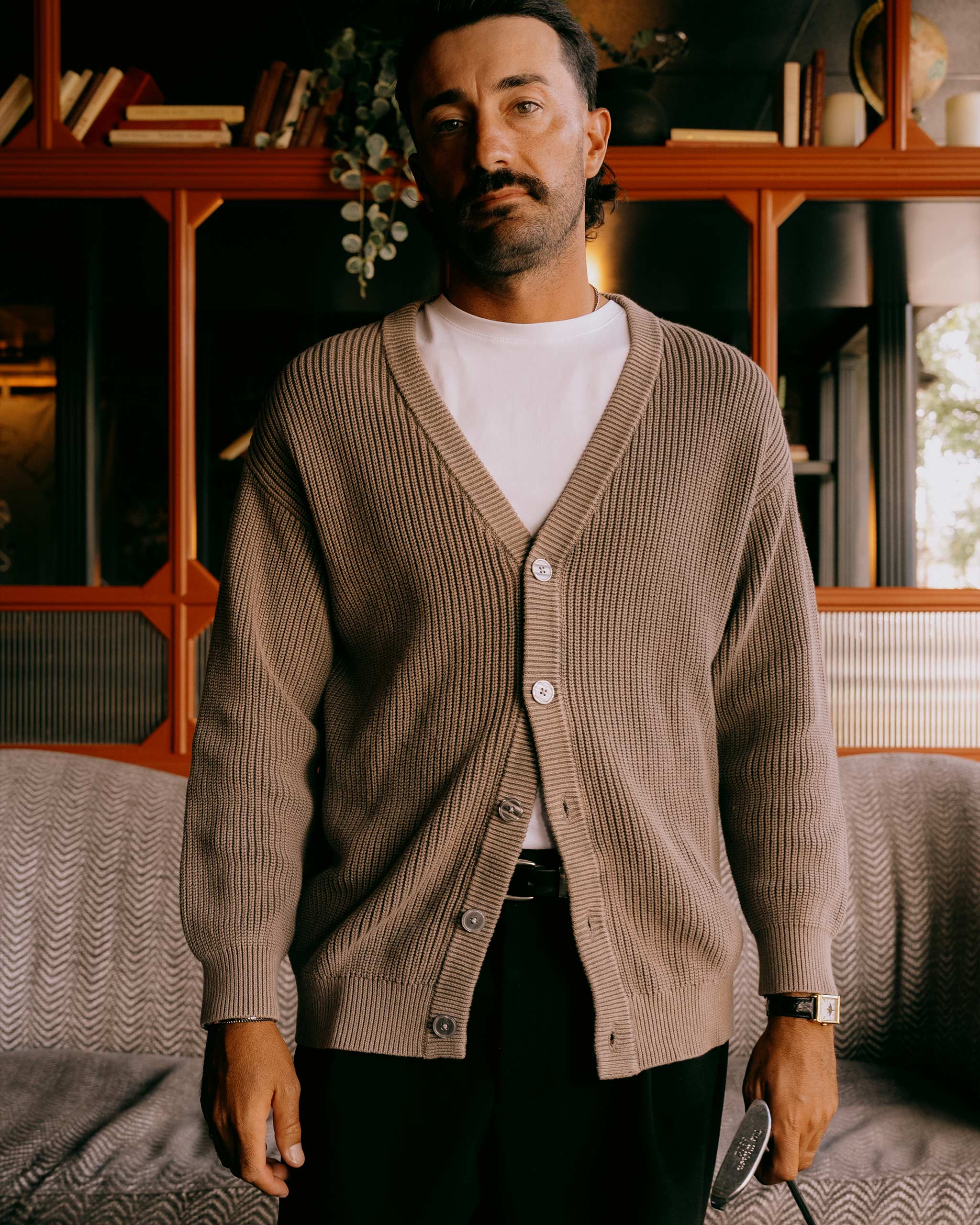 Fisherman Cardigan - Mushroom - Image 6