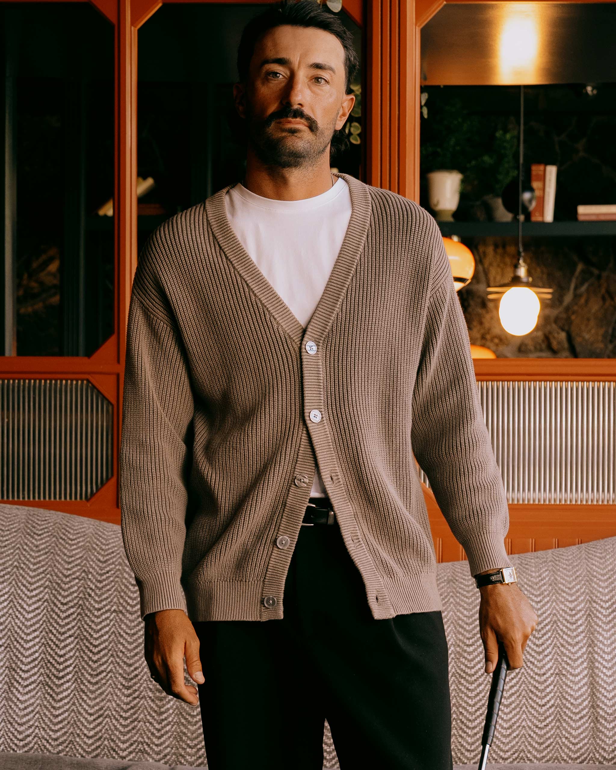 Fisherman Cardigan - Mushroom - Image 7