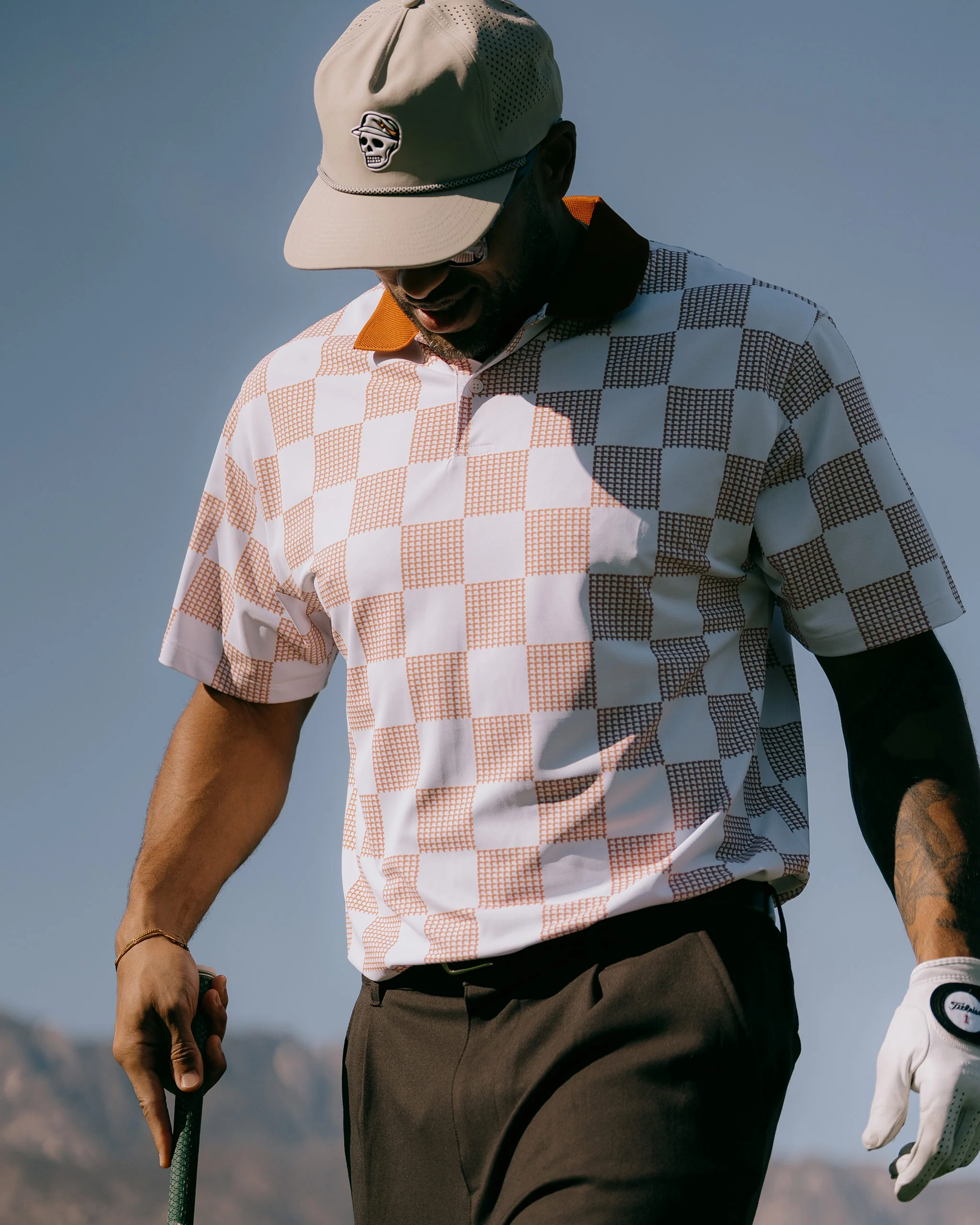 Front9 Polo - White / Cork - Image 5