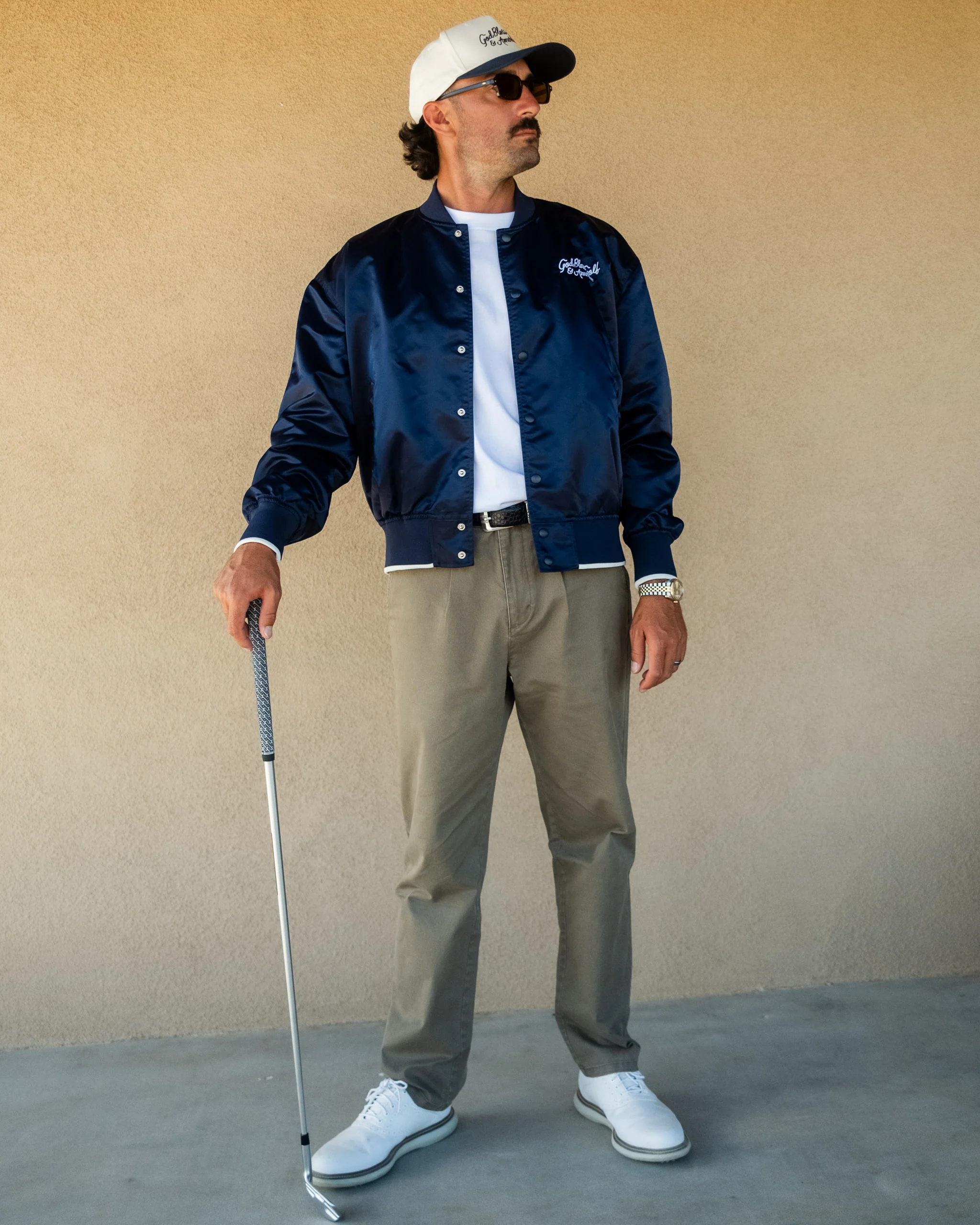 God Bless America Bomber Jacket - Navy - Image 10