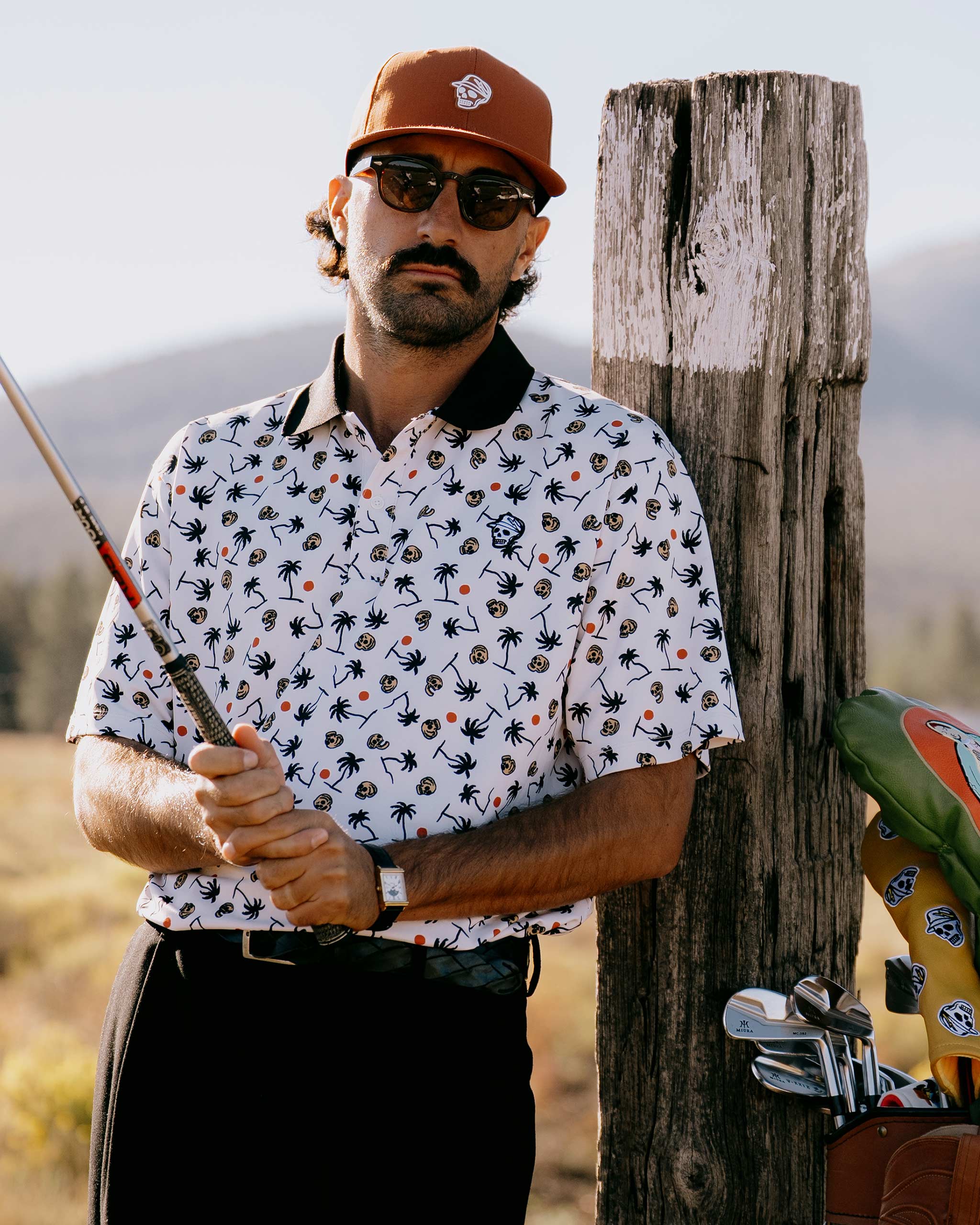 High Noon Polo - Skull Palm Print - Image 3