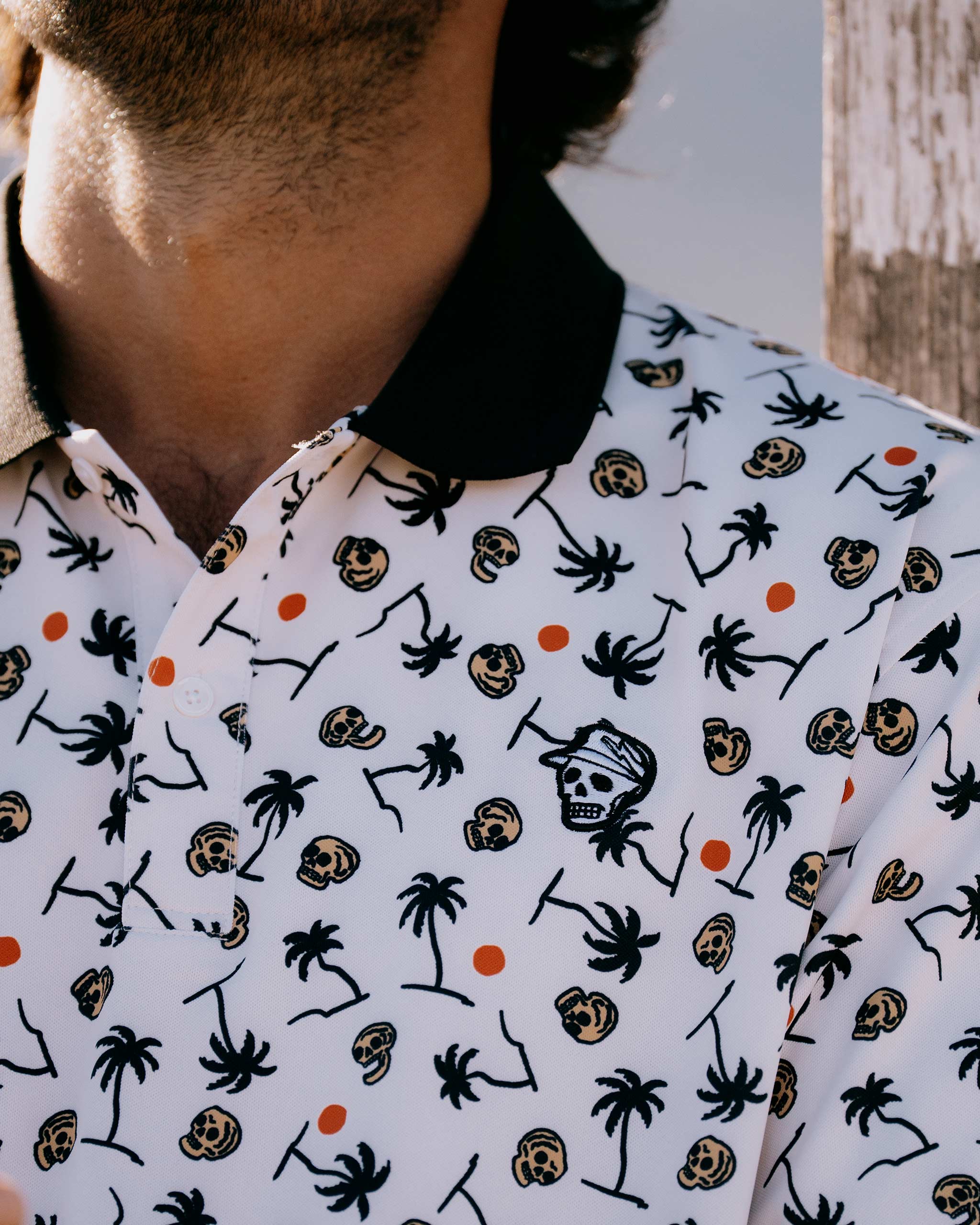 High Noon Polo - Skull Palm Print - Image 7