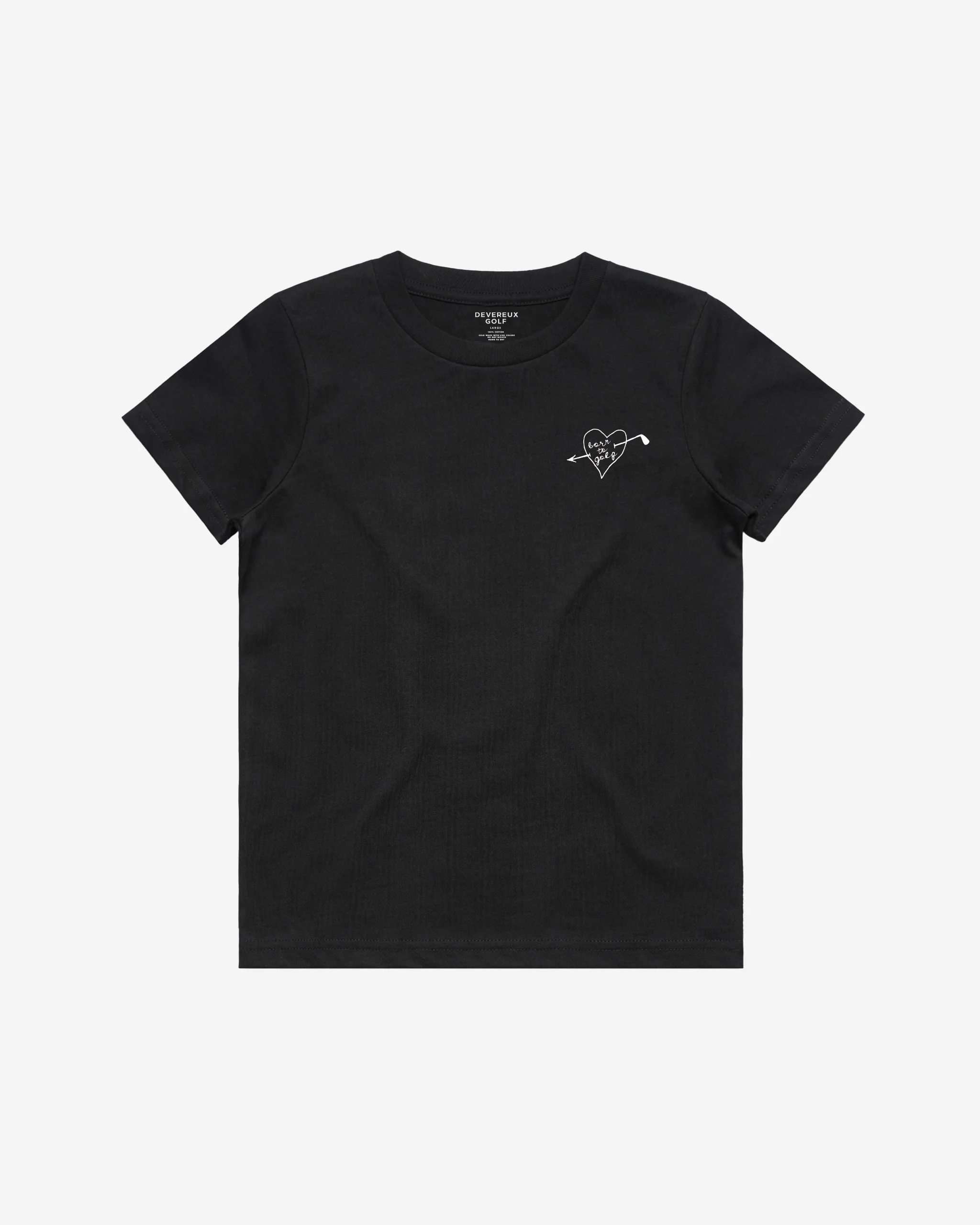 Kids Born To Golf Tee - Black - Image 4