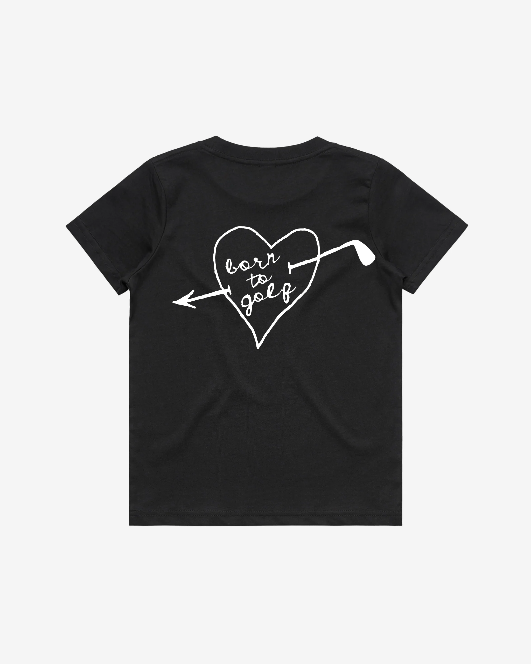 Kids Born To Golf Tee - Black - Image 5
