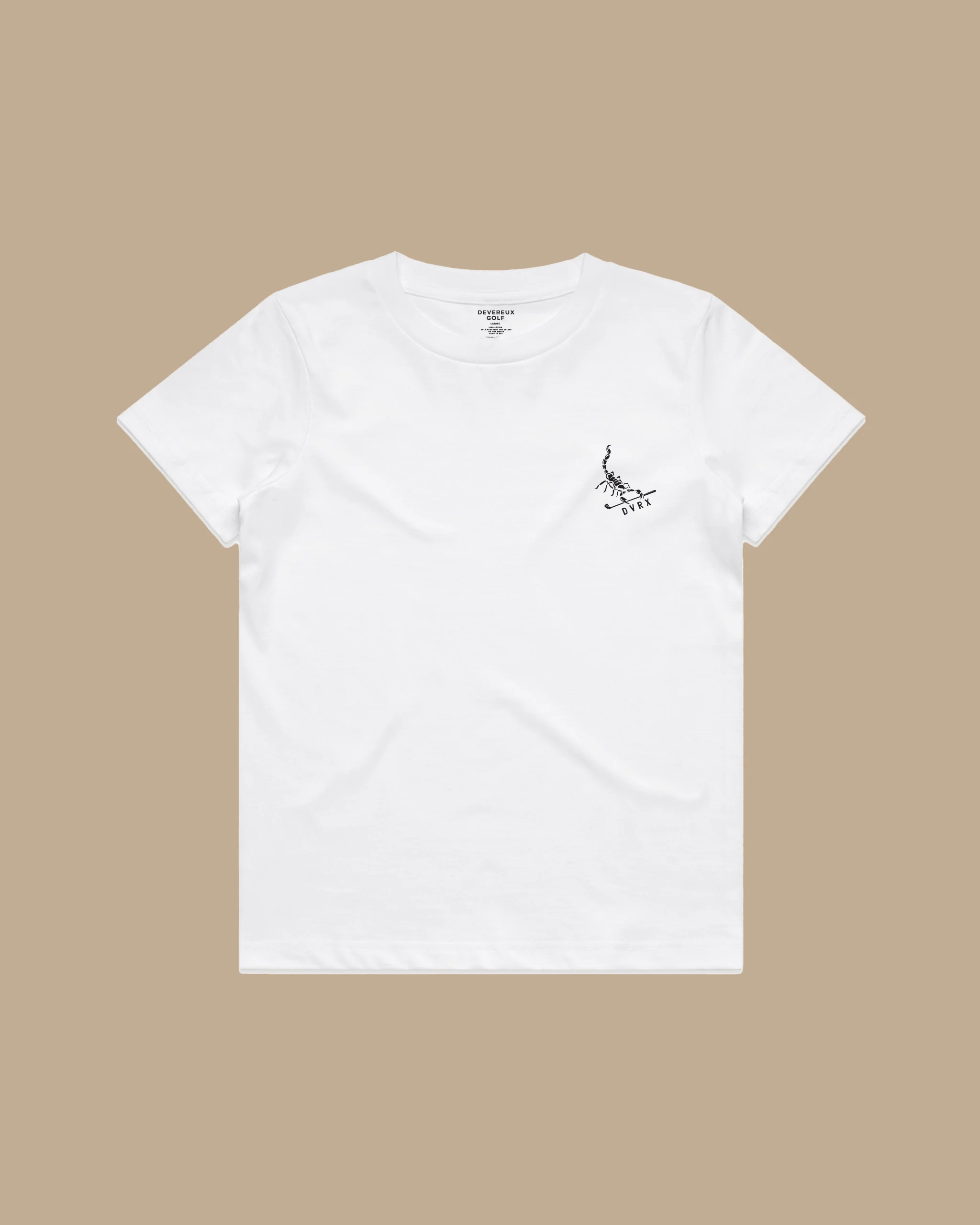 Kids Scorpion Golfer Tee - White - Image 3