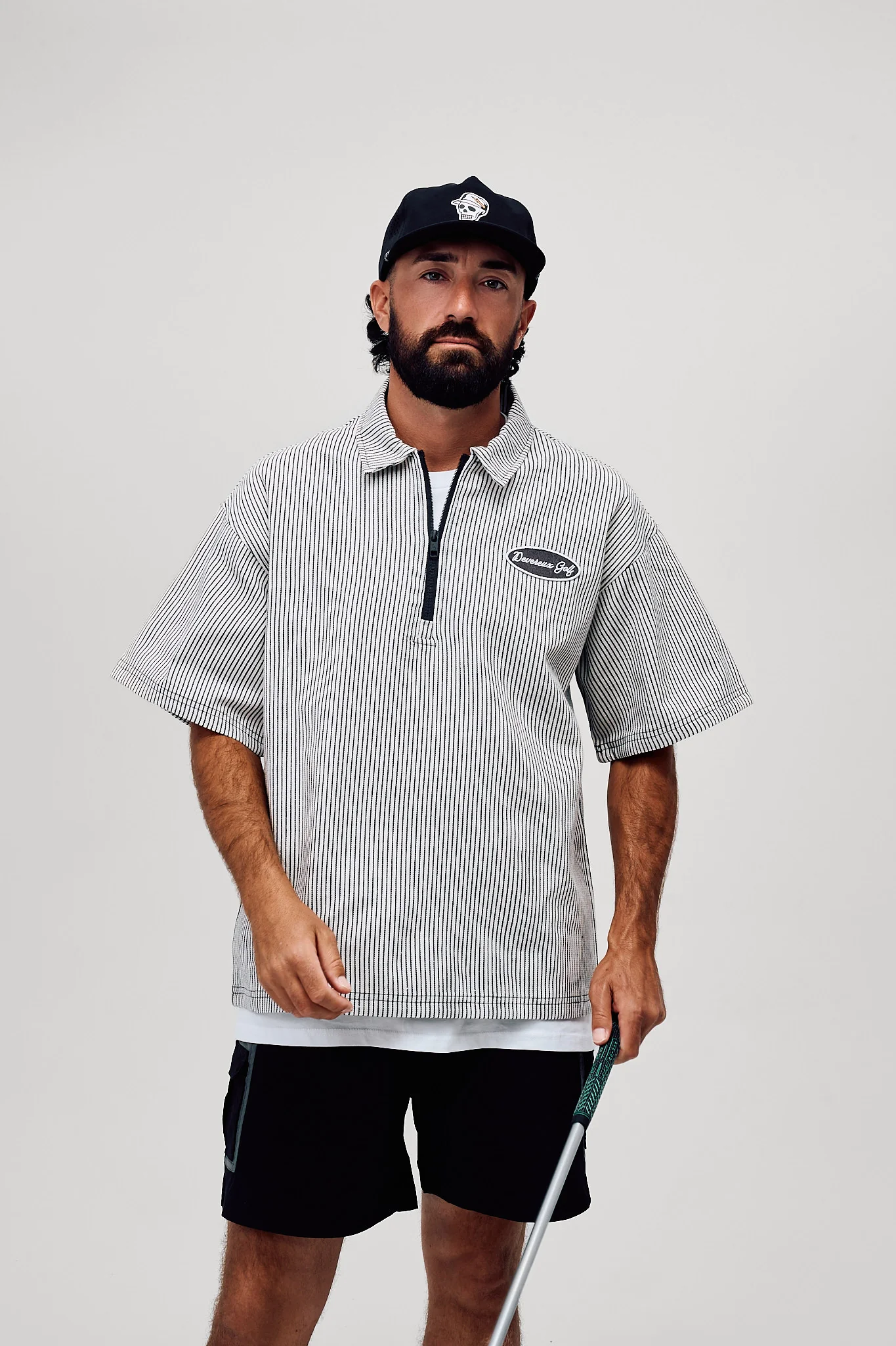 Mechanic QTR Zip - Faded Black Pinstripe - Image 4