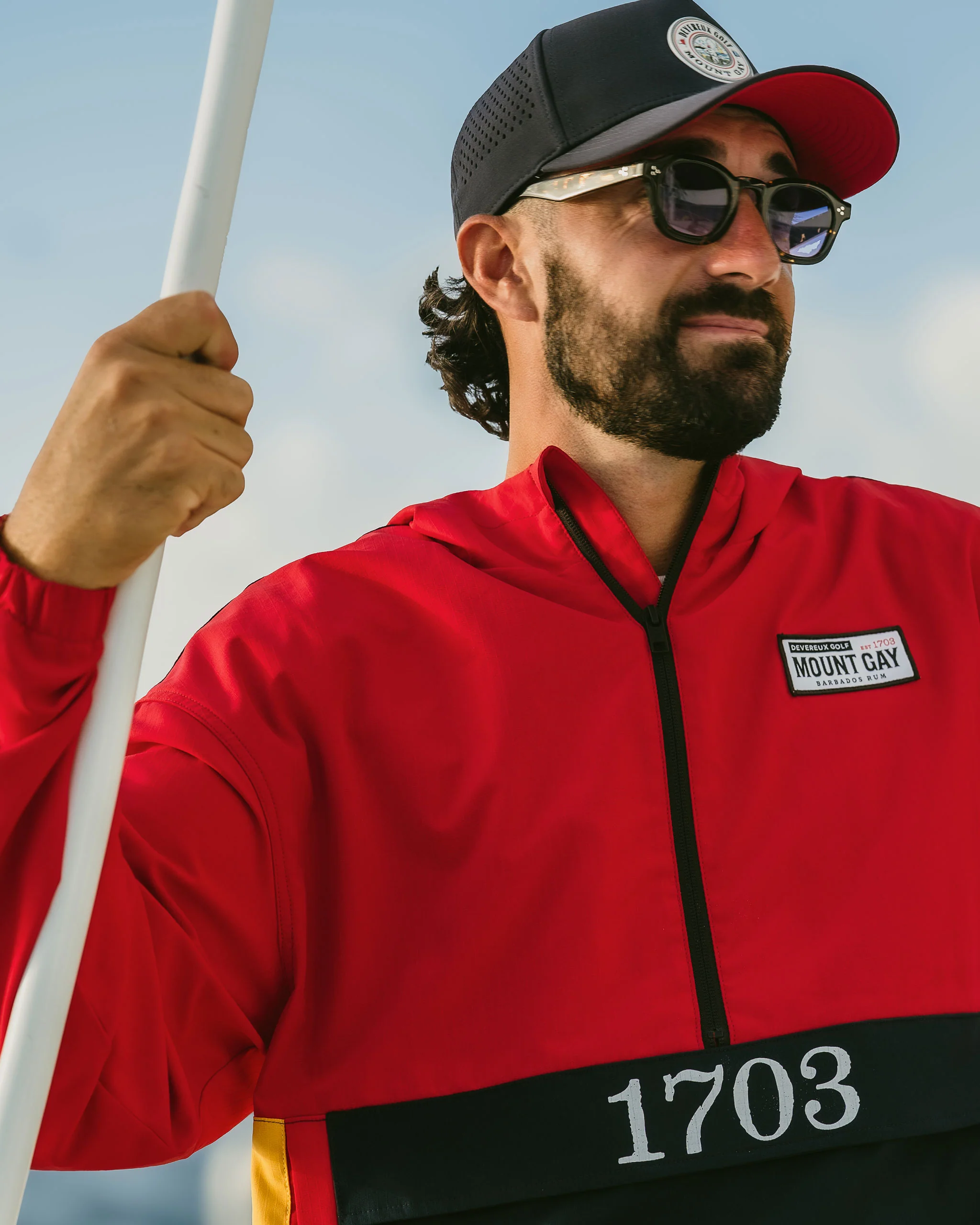 Mount Gay Sailing Jacket - Red - Image 5