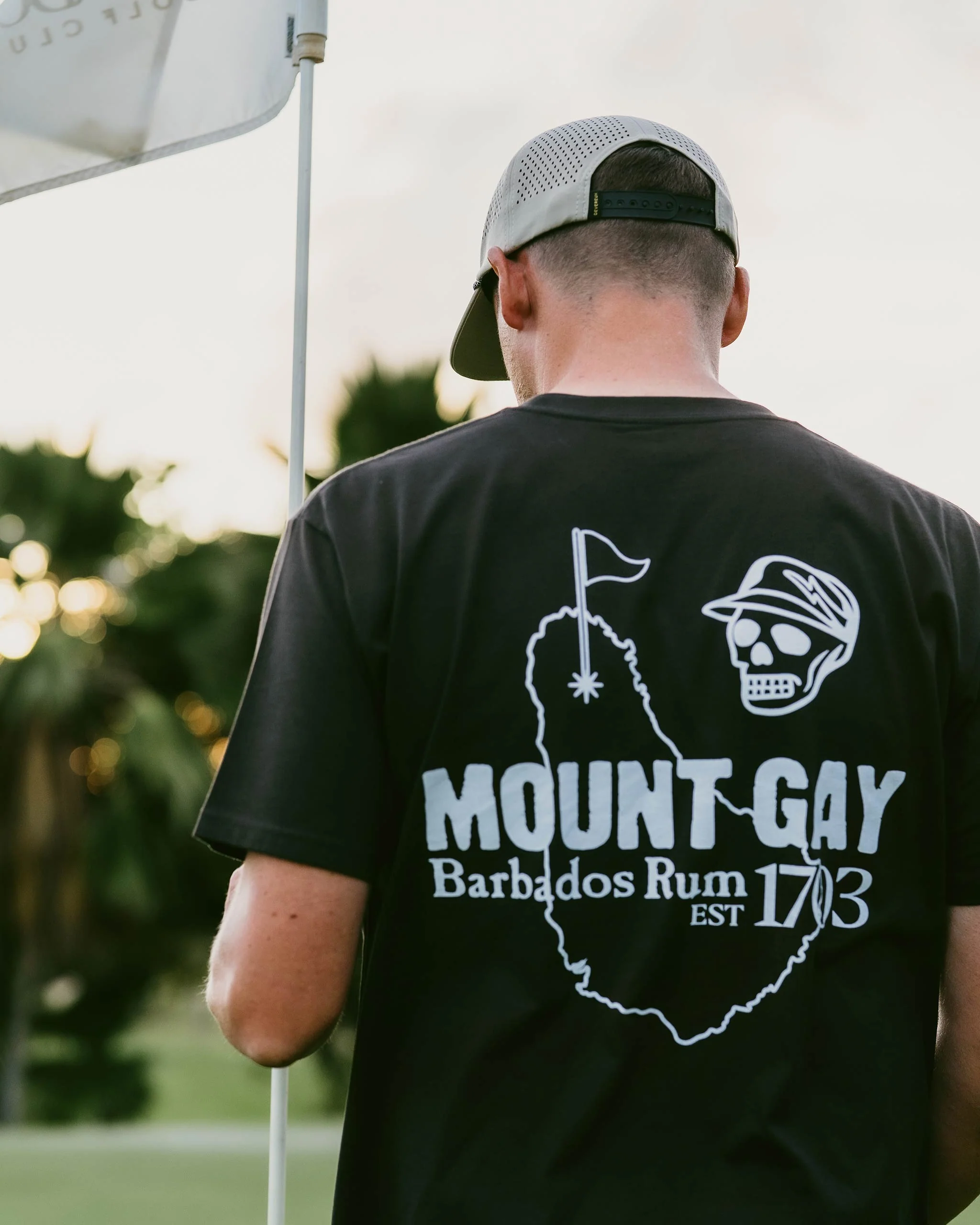 Mount Gay Skull Caddie Tee - Coal - Image 4