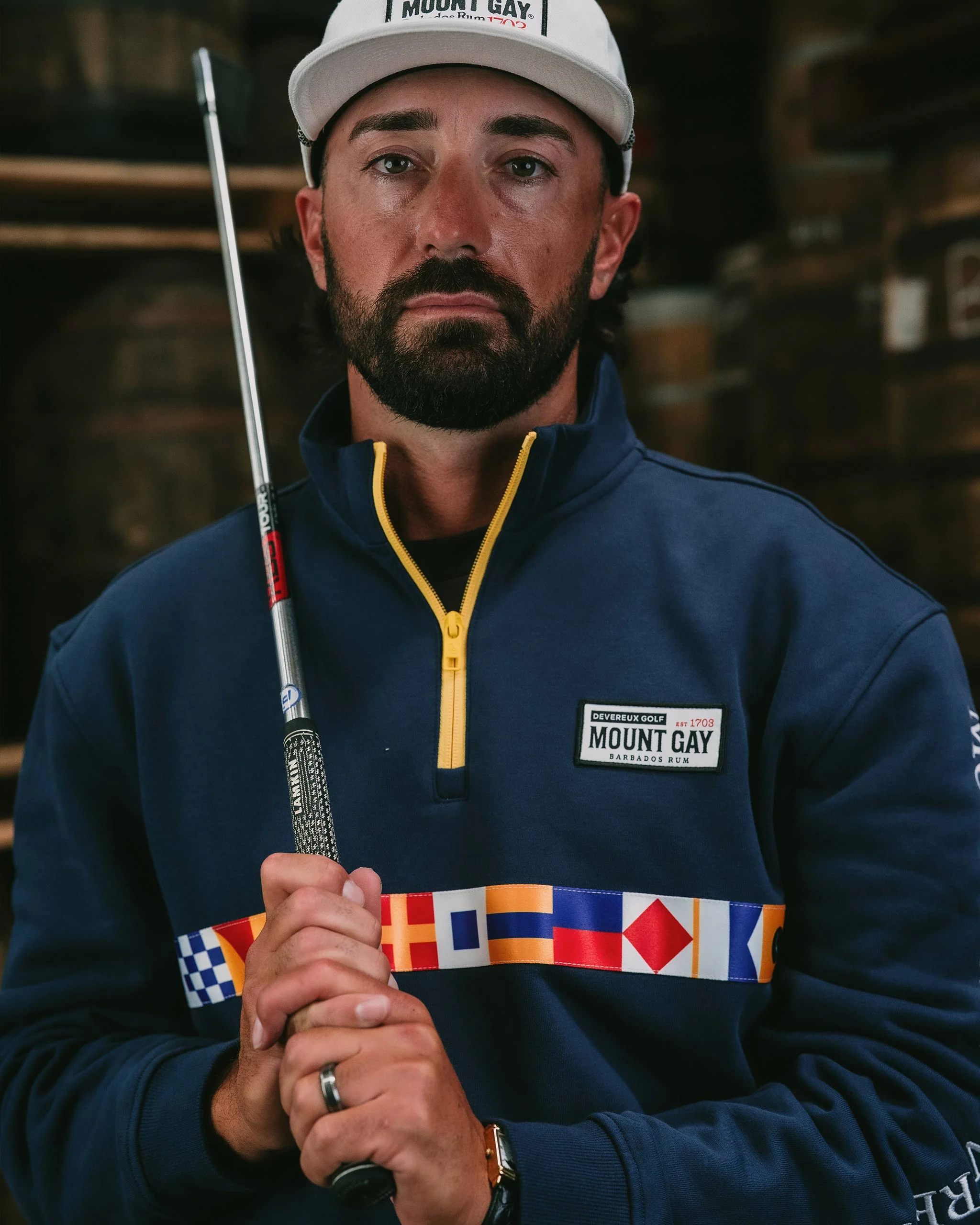 Nautical Flag QTR Zip - Navy - Image 6