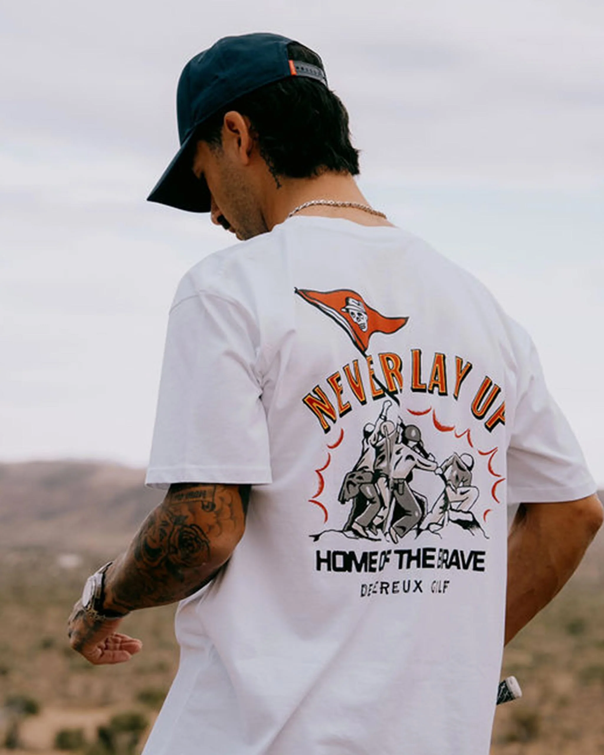 Never Lay Up Tee - White - Image 4