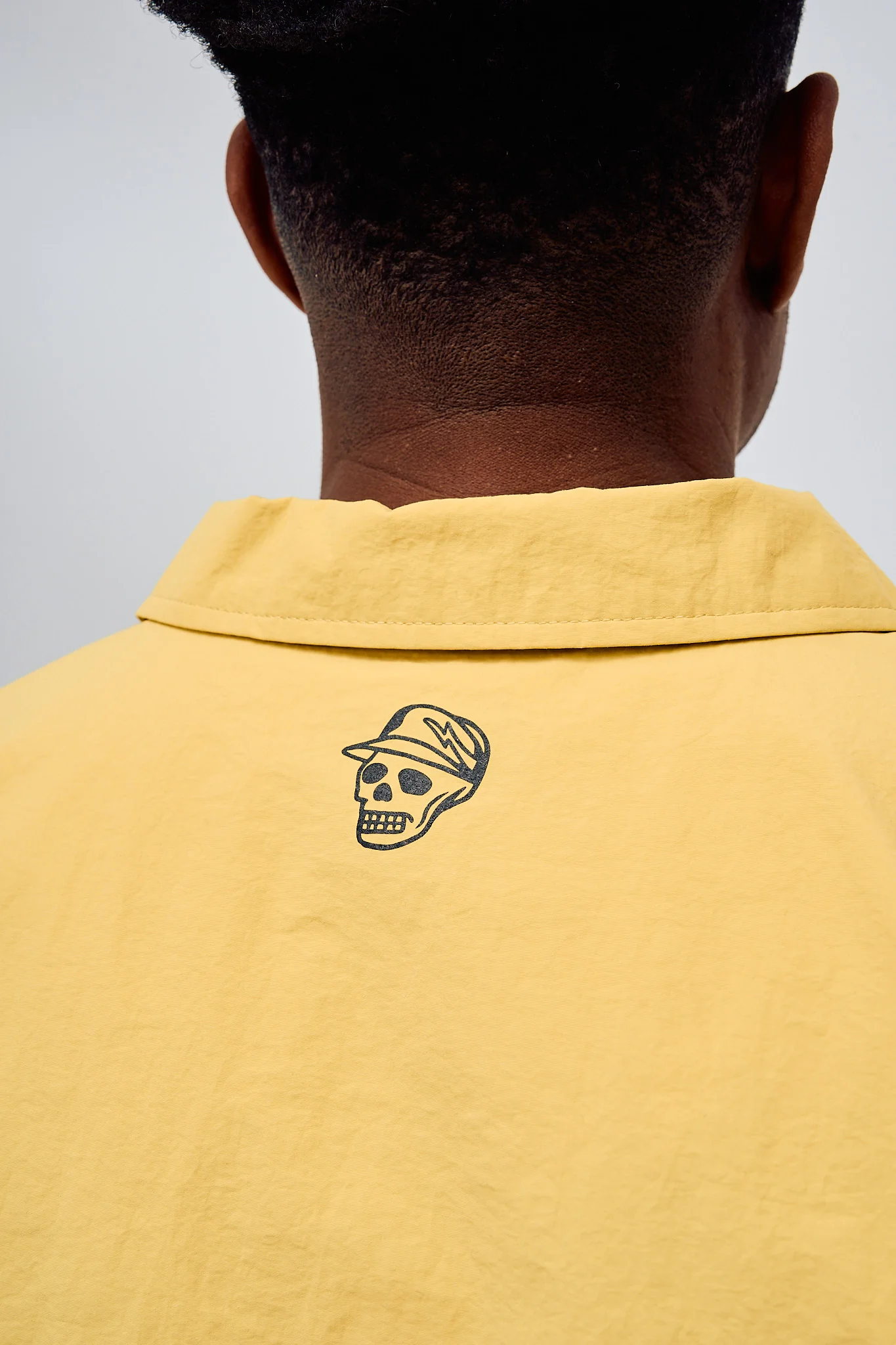 Nylon Short Sleeve Quarter Zip - Acid Yellow - Image 2