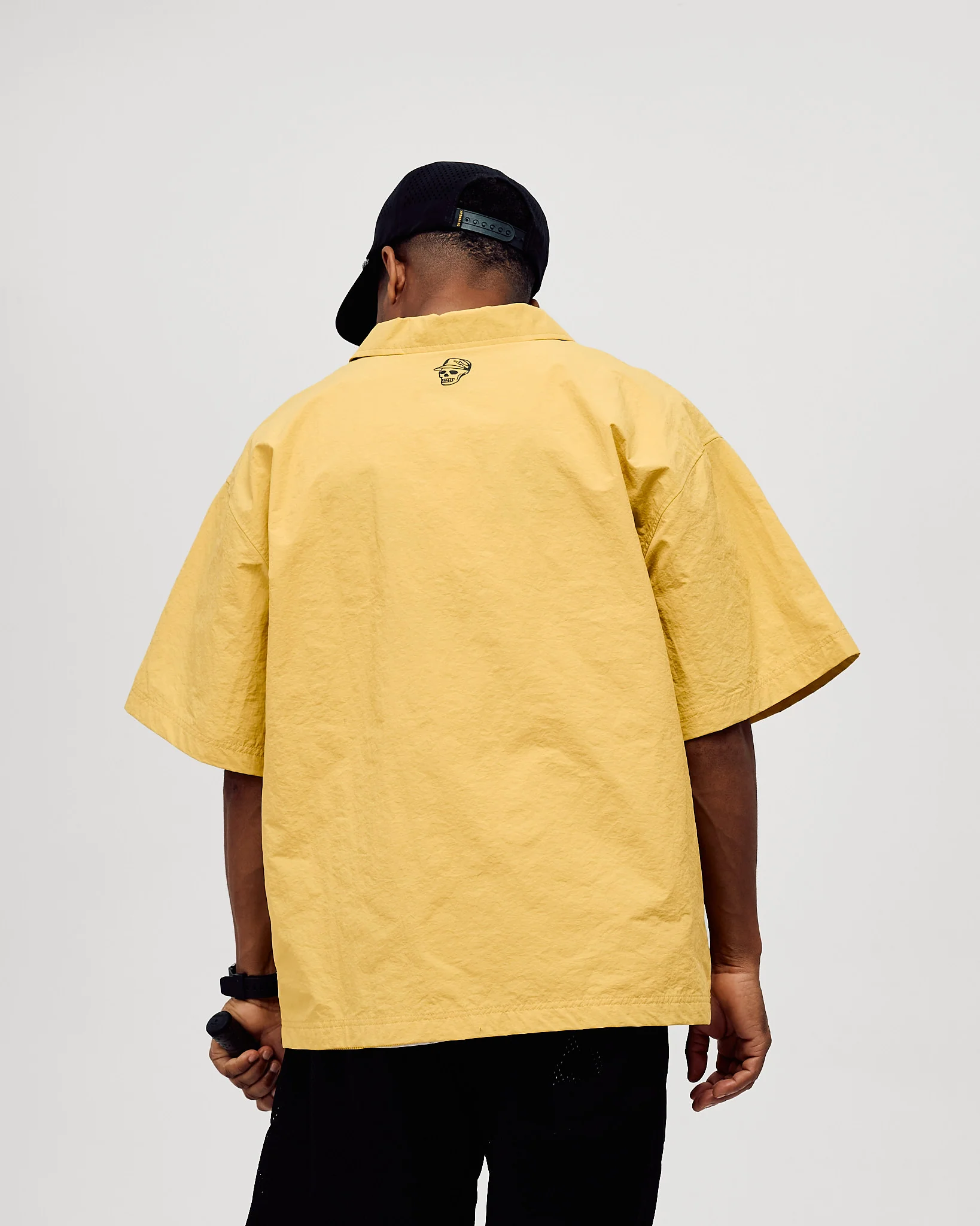 Nylon Short Sleeve Quarter Zip - Acid Yellow - Image 6