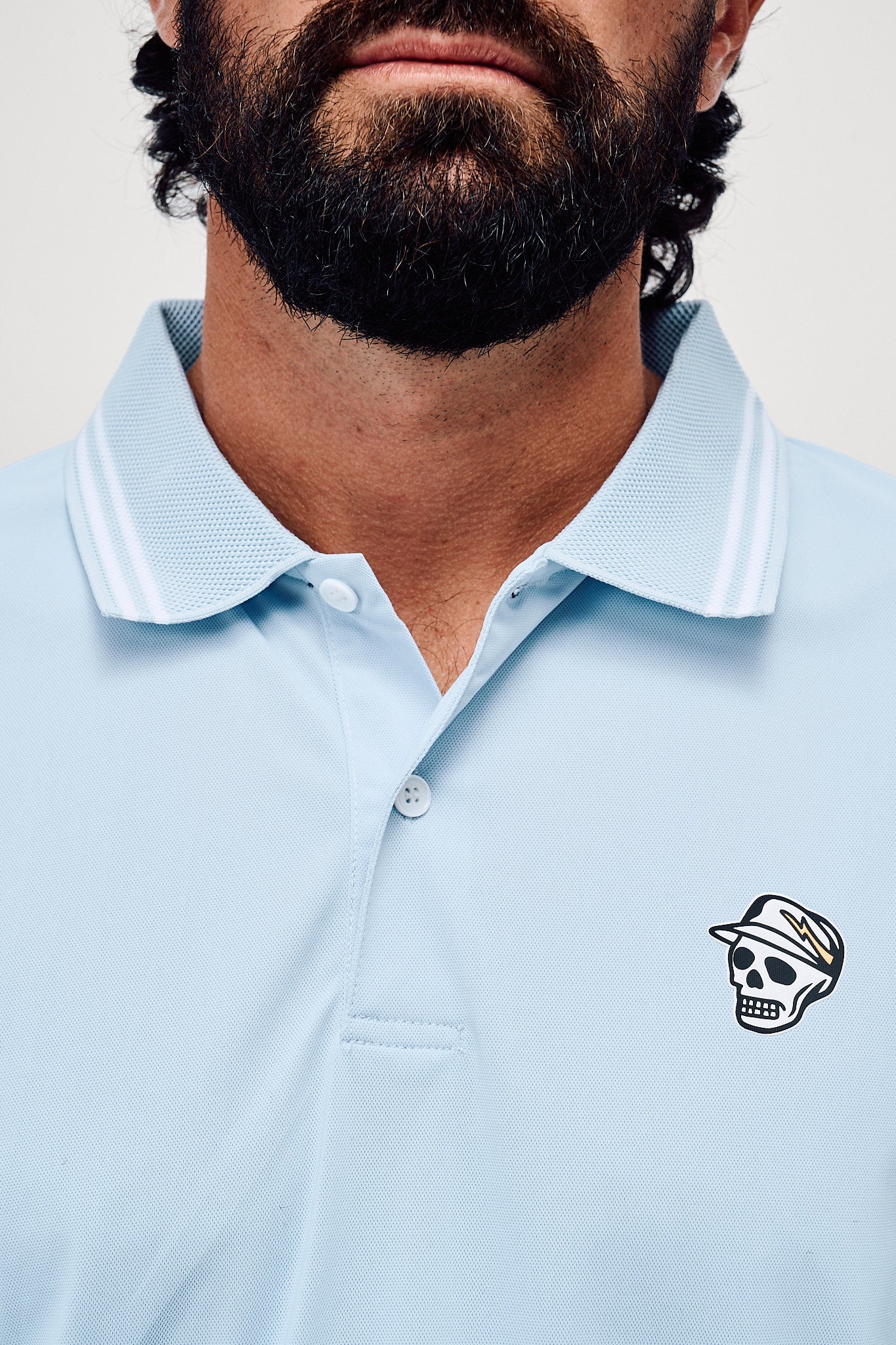 Skull Caddie Tips Polo - Marine Layer Blue - Image 4