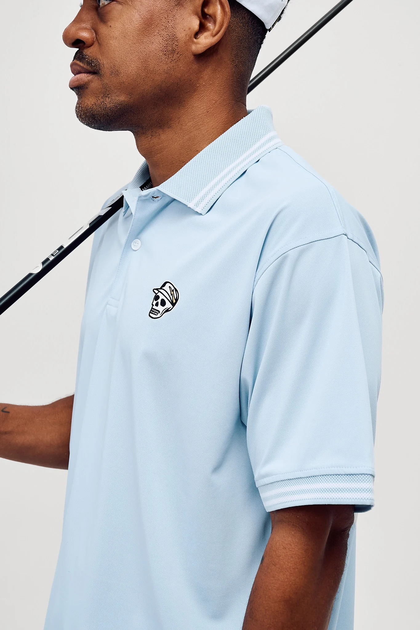 Skull Caddie Tips Polo - Marine Layer Blue - Image 6