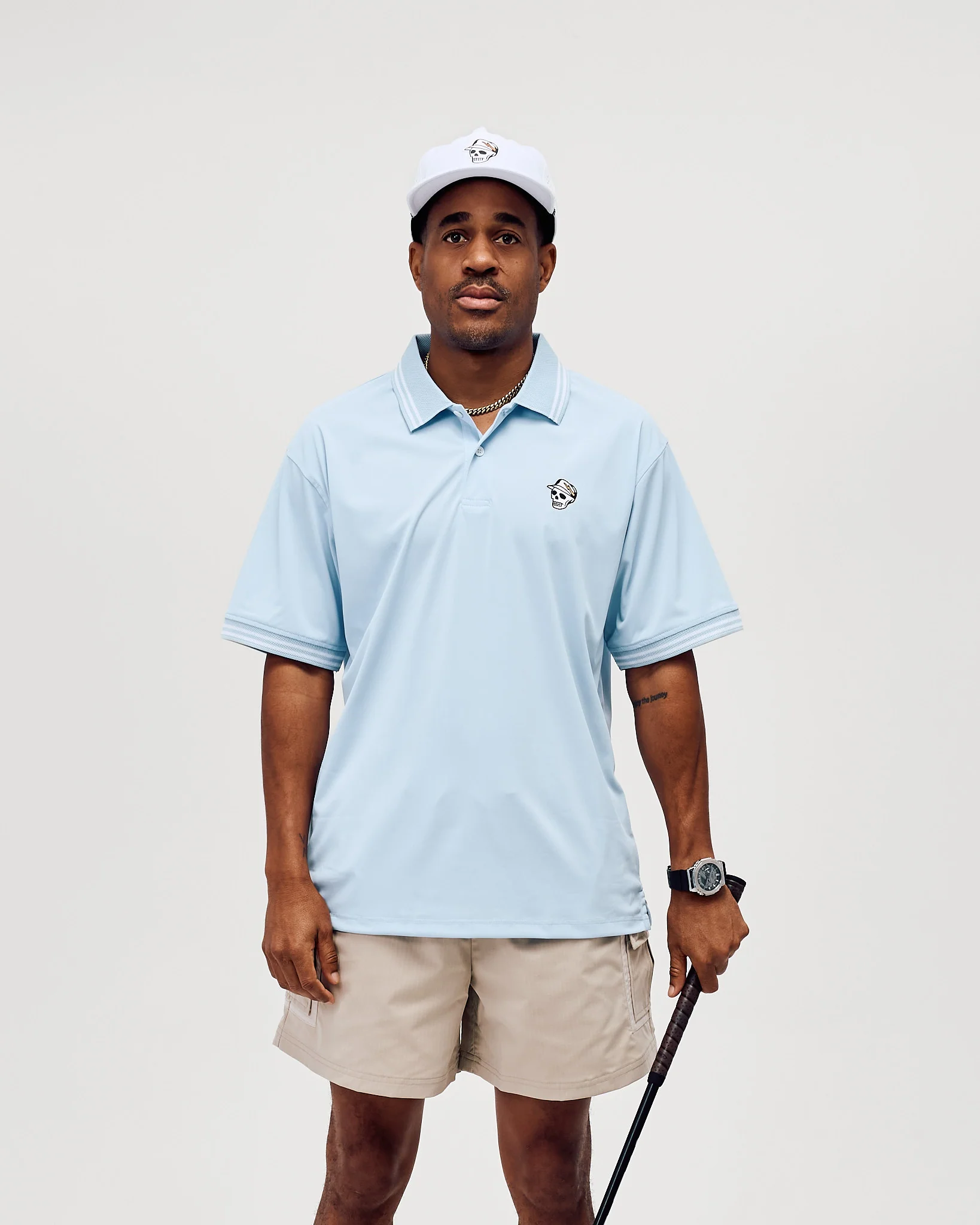 Skull Caddie Tips Polo - Marine Layer Blue - Image 8