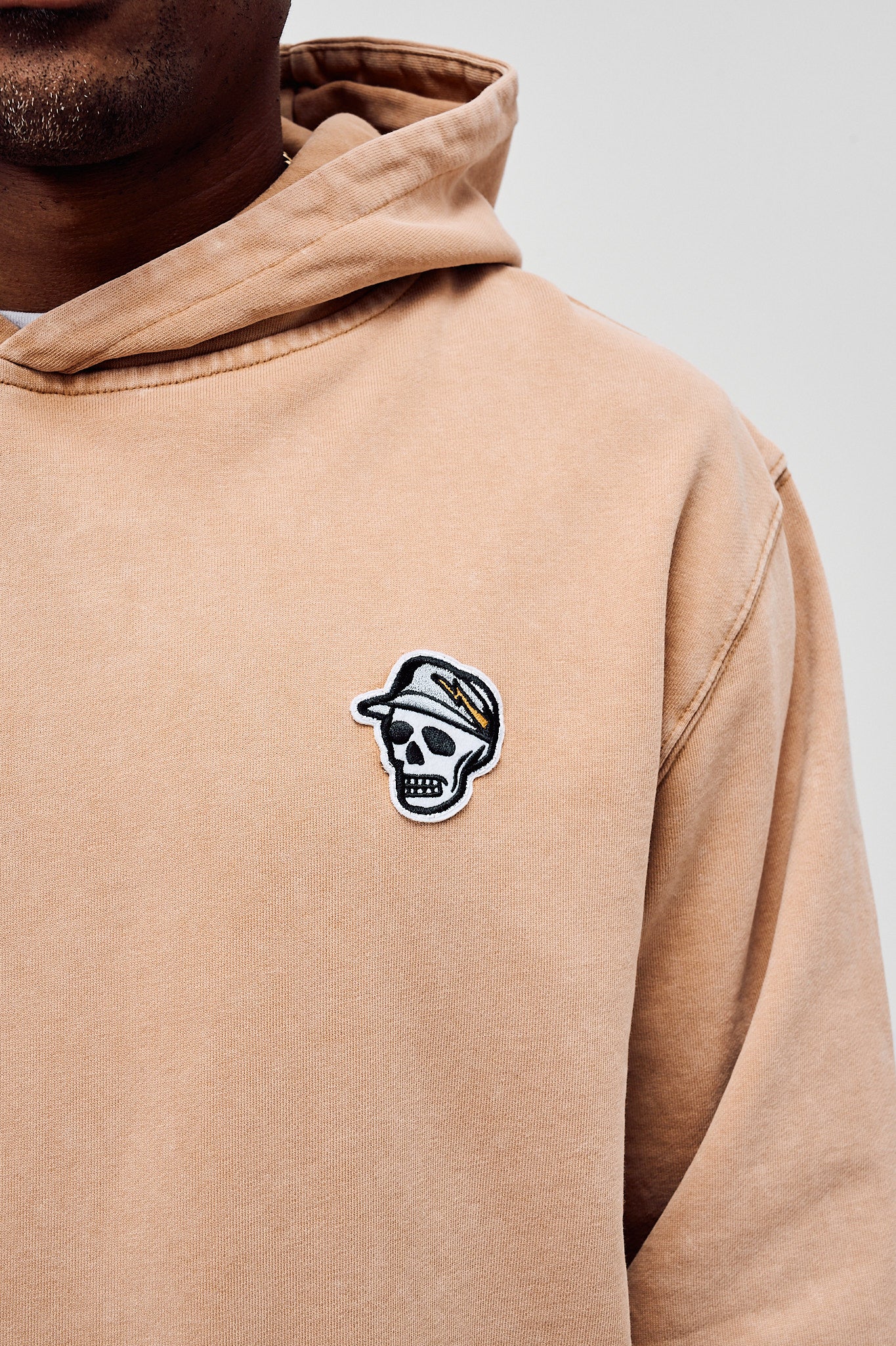 Skull Caddie Washed Hoodie - Tobacco - Image 4