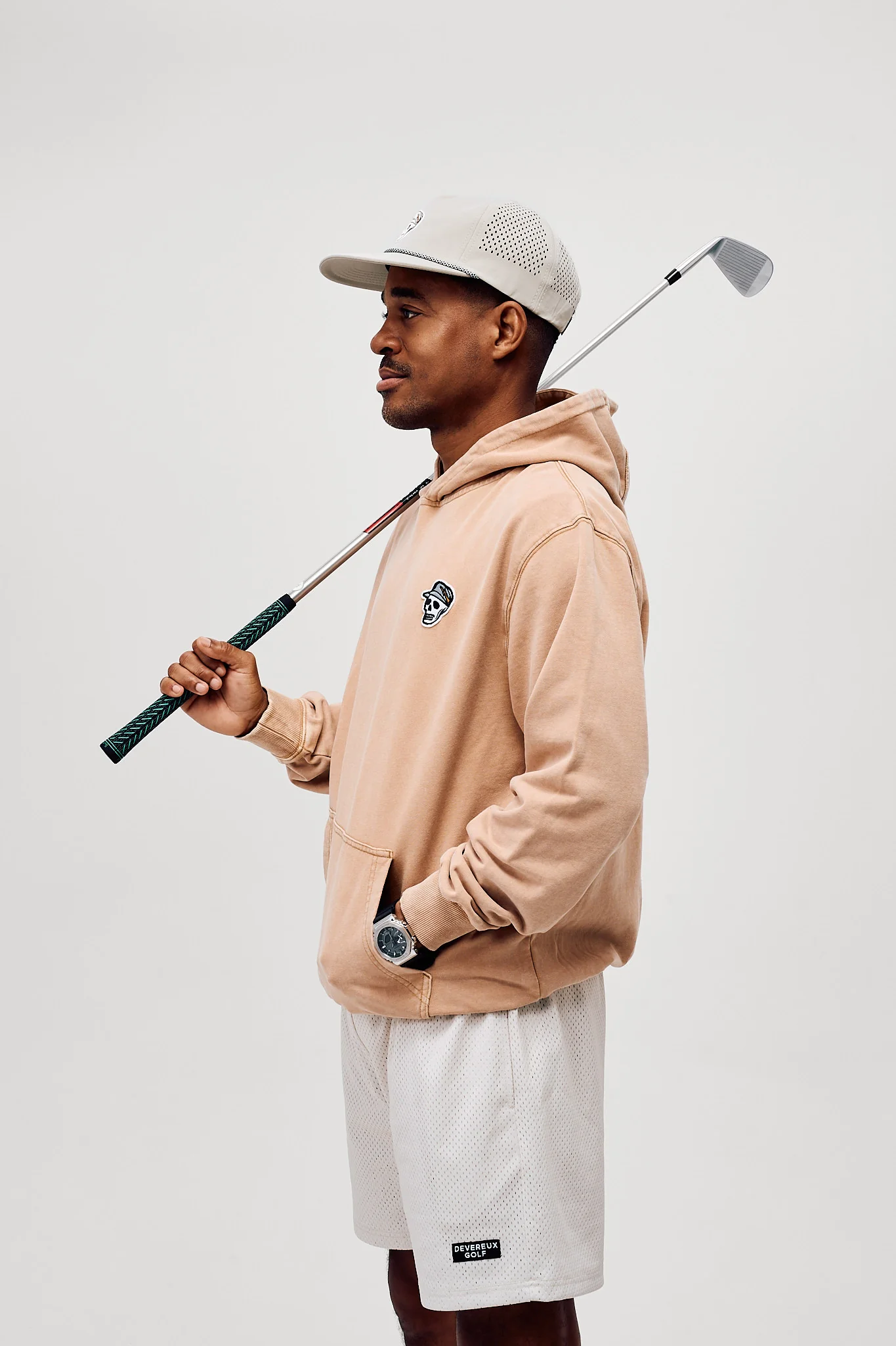 Skull Caddie Washed Hoodie - Tobacco - Image 6