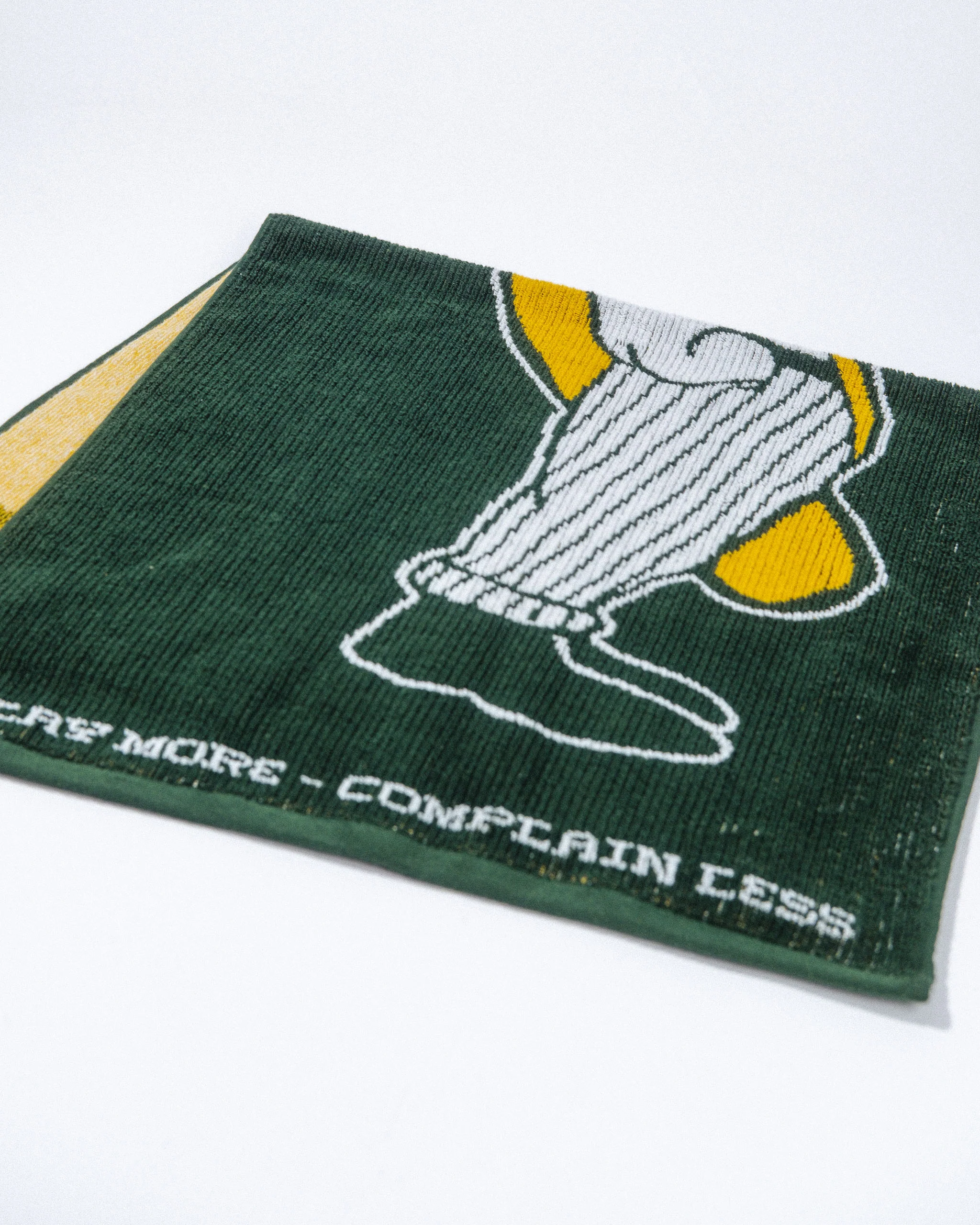 Smokin' Zaleas Knitted Golf Towel - White / Green - Image 3