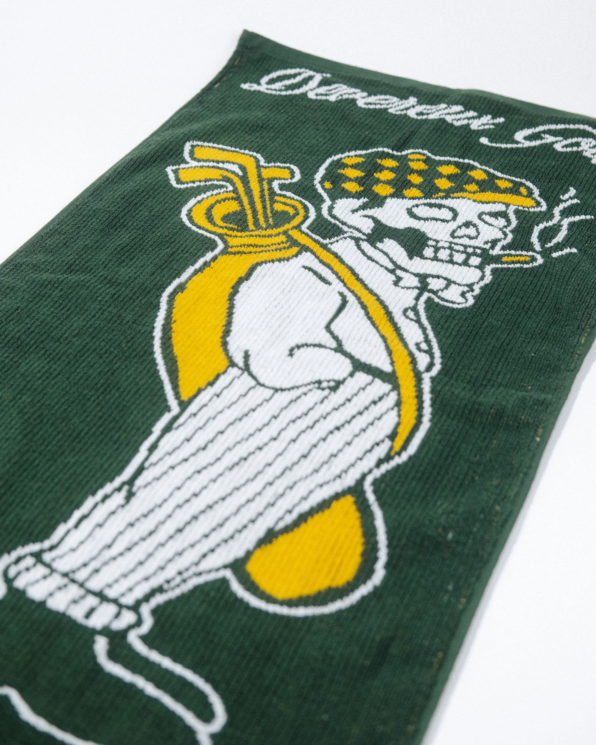 Smokin' Zaleas Knitted Golf Towel - White / Green - Image 4