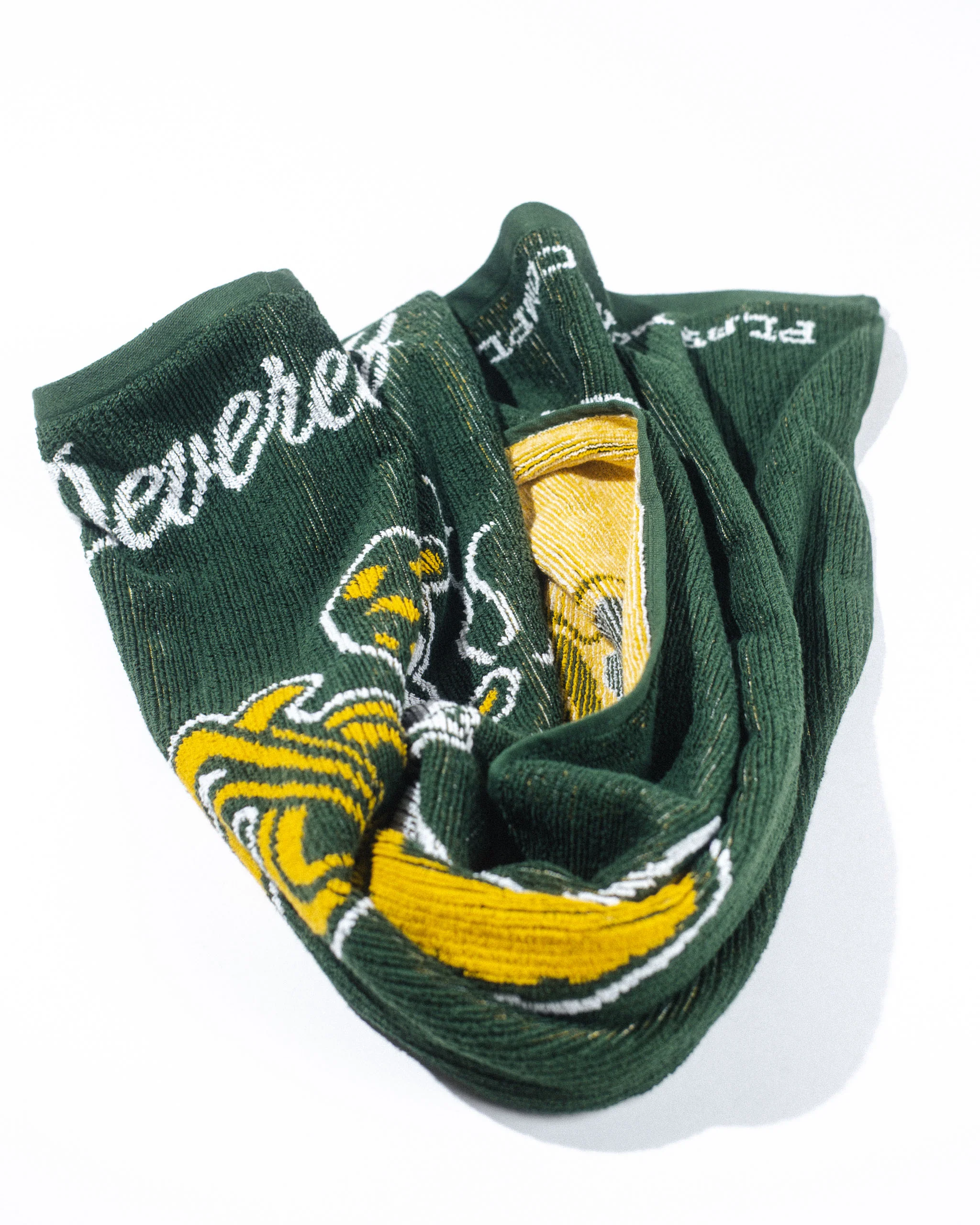 Smokin' Zaleas Knitted Golf Towel - White / Green - Image 7