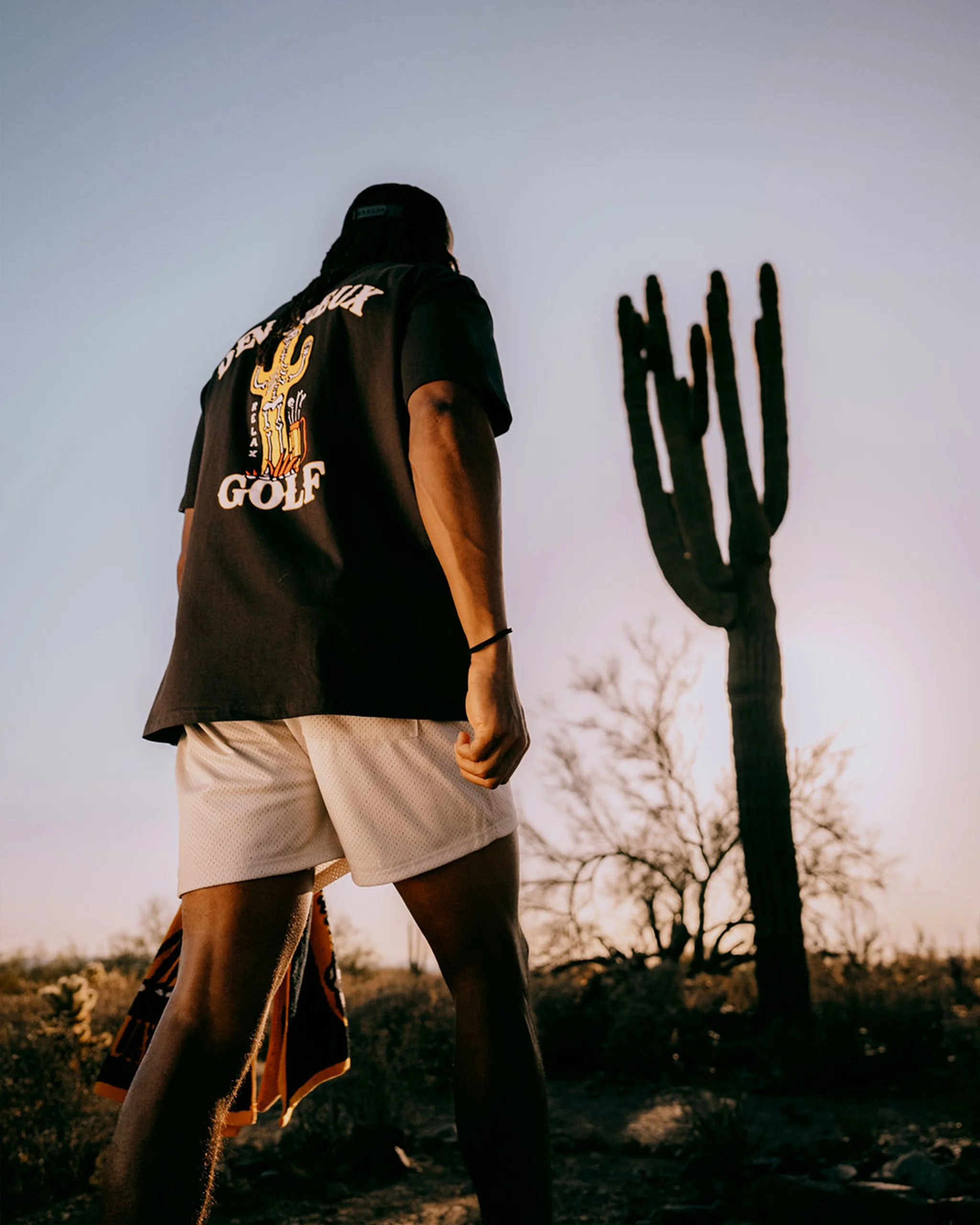 Voodoo Cactus Tee - Faded Black - Image 4